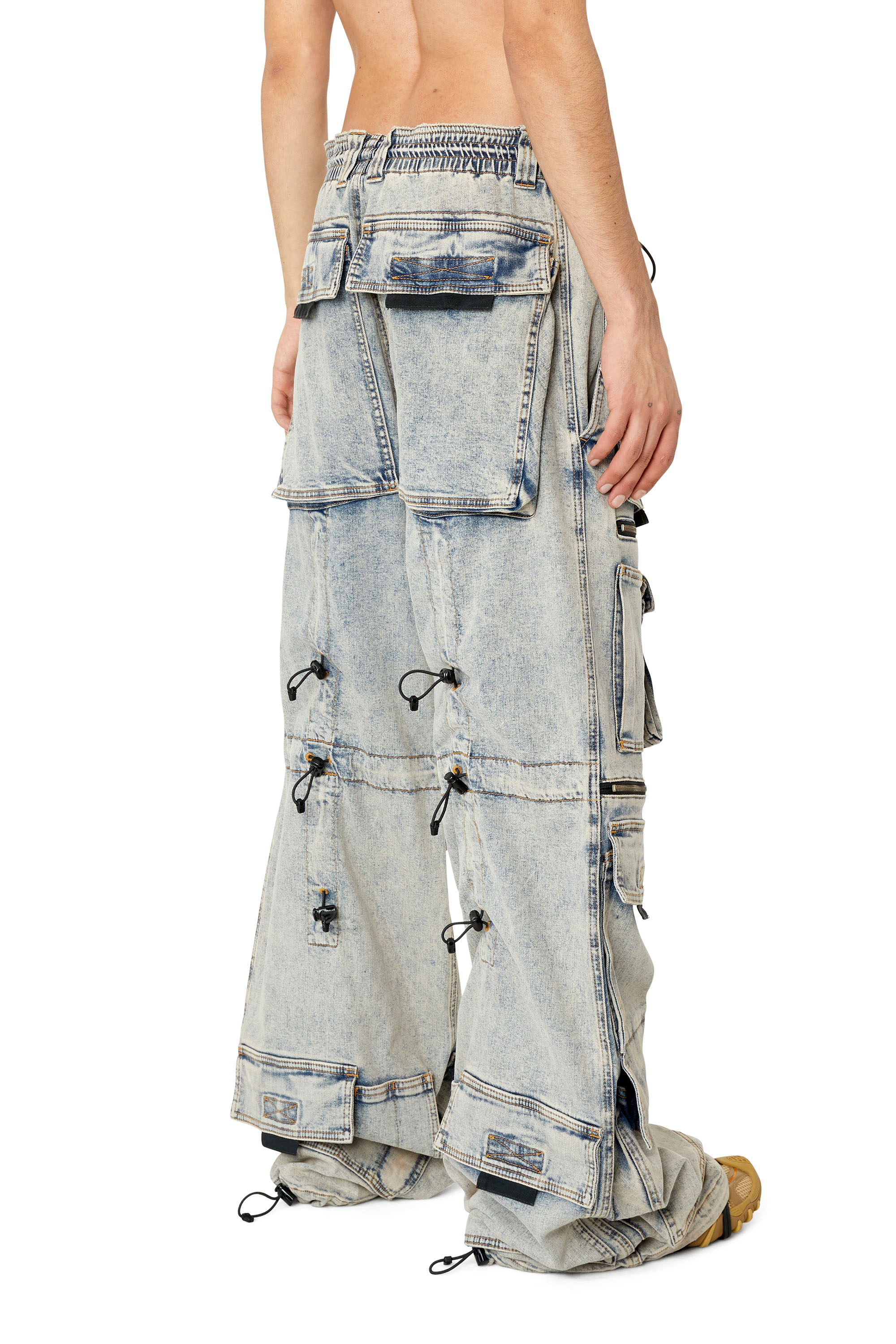 Diesel - Straight Jeans D-Onlypockets 09F12, Mittelblau - Image 4