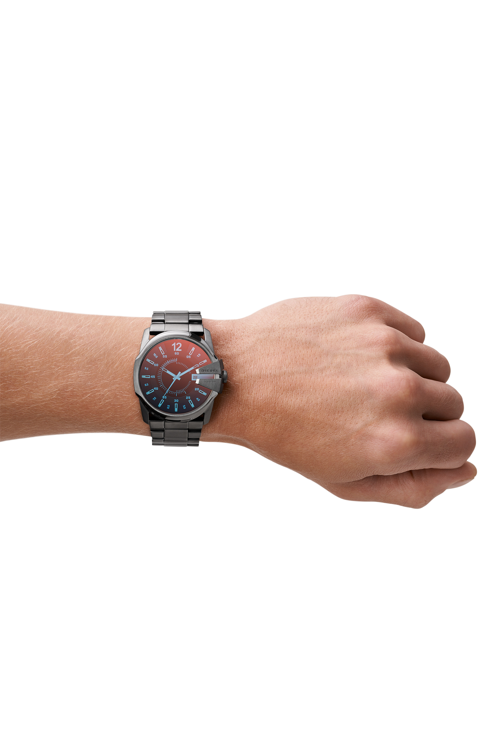 Diesel - DZ1965, Montre Master Chief avec un bracelet couleur gris acier Homme in Noir - 4