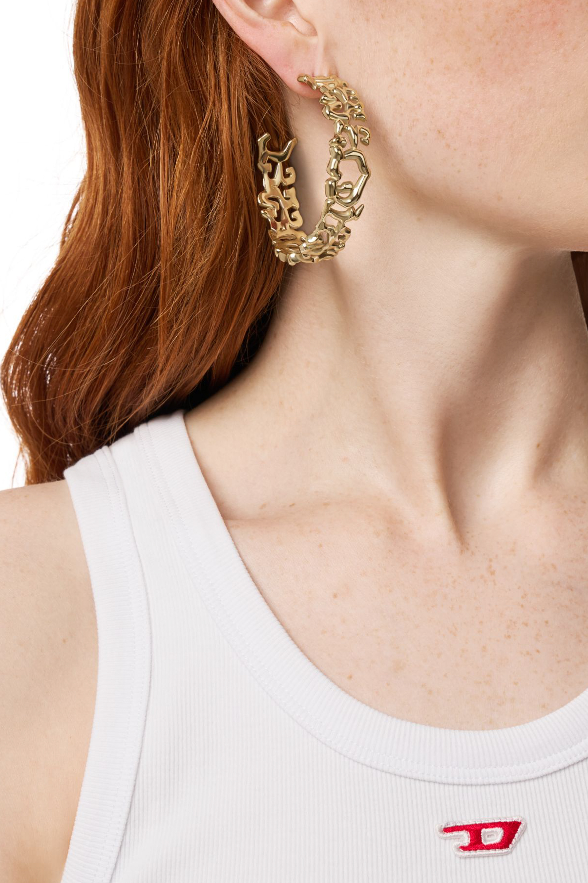 Diesel - DX1656710 JEWELLERY, Unisex Ohrringe aus Edelstahl in Gold - 3