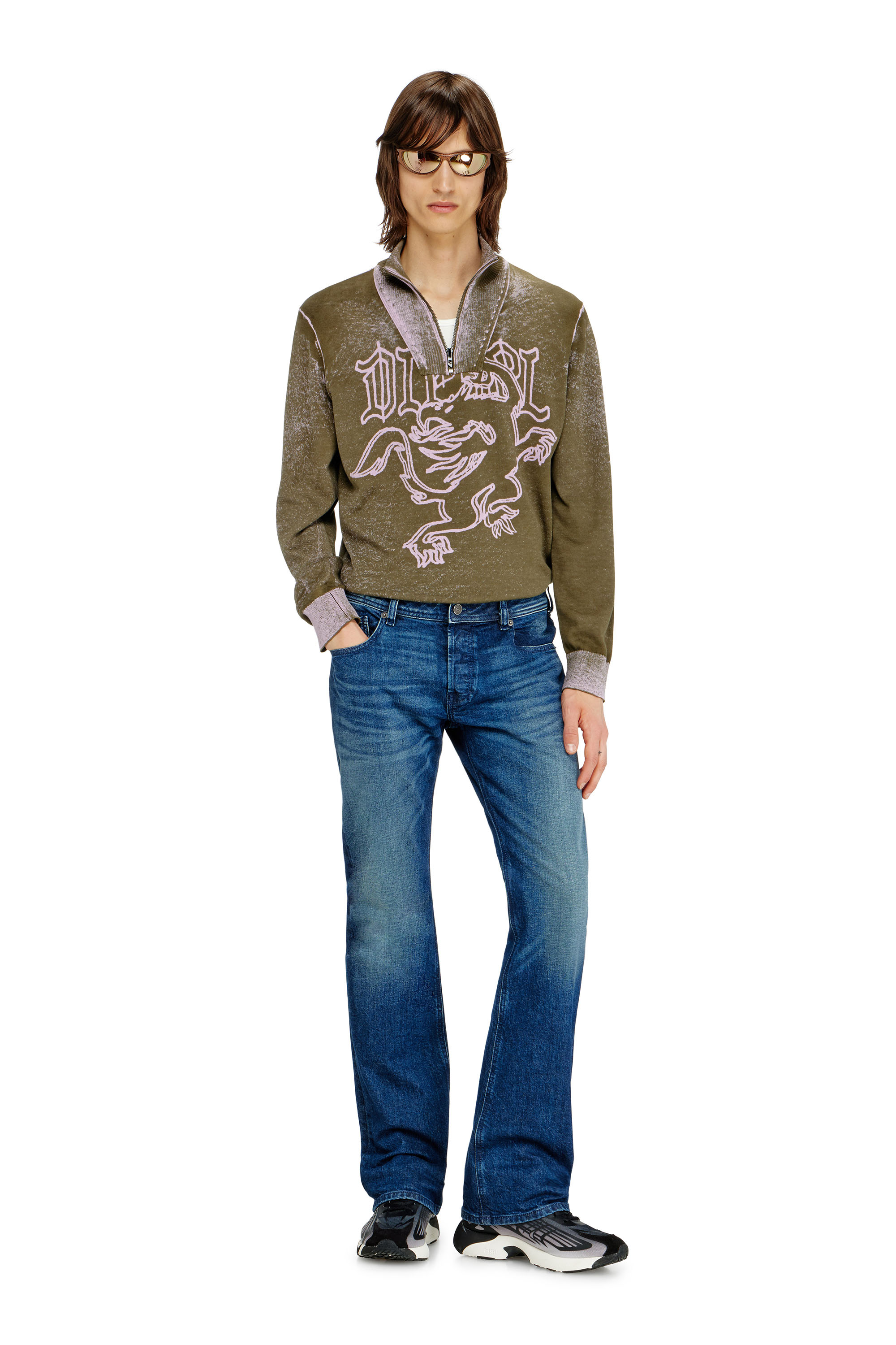 Diesel - Bootcut Jeans 2007 Zatiny 09L51 Homme, Bleu Fonc&eacute; - Image 2