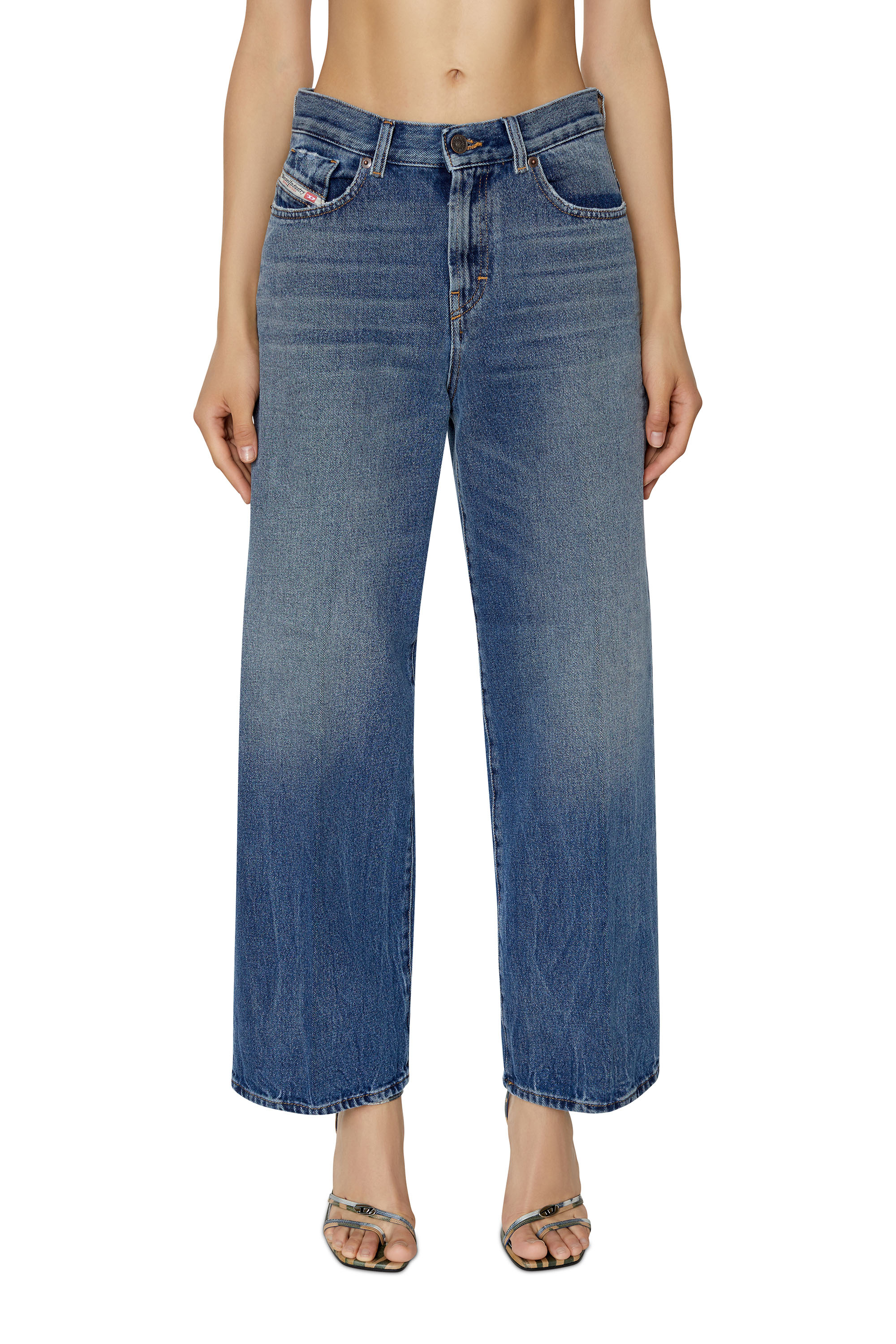 Diesel - 2000 WIDEE 09E03 Bootcut and Flare Jeans, Medium blue - Image 1