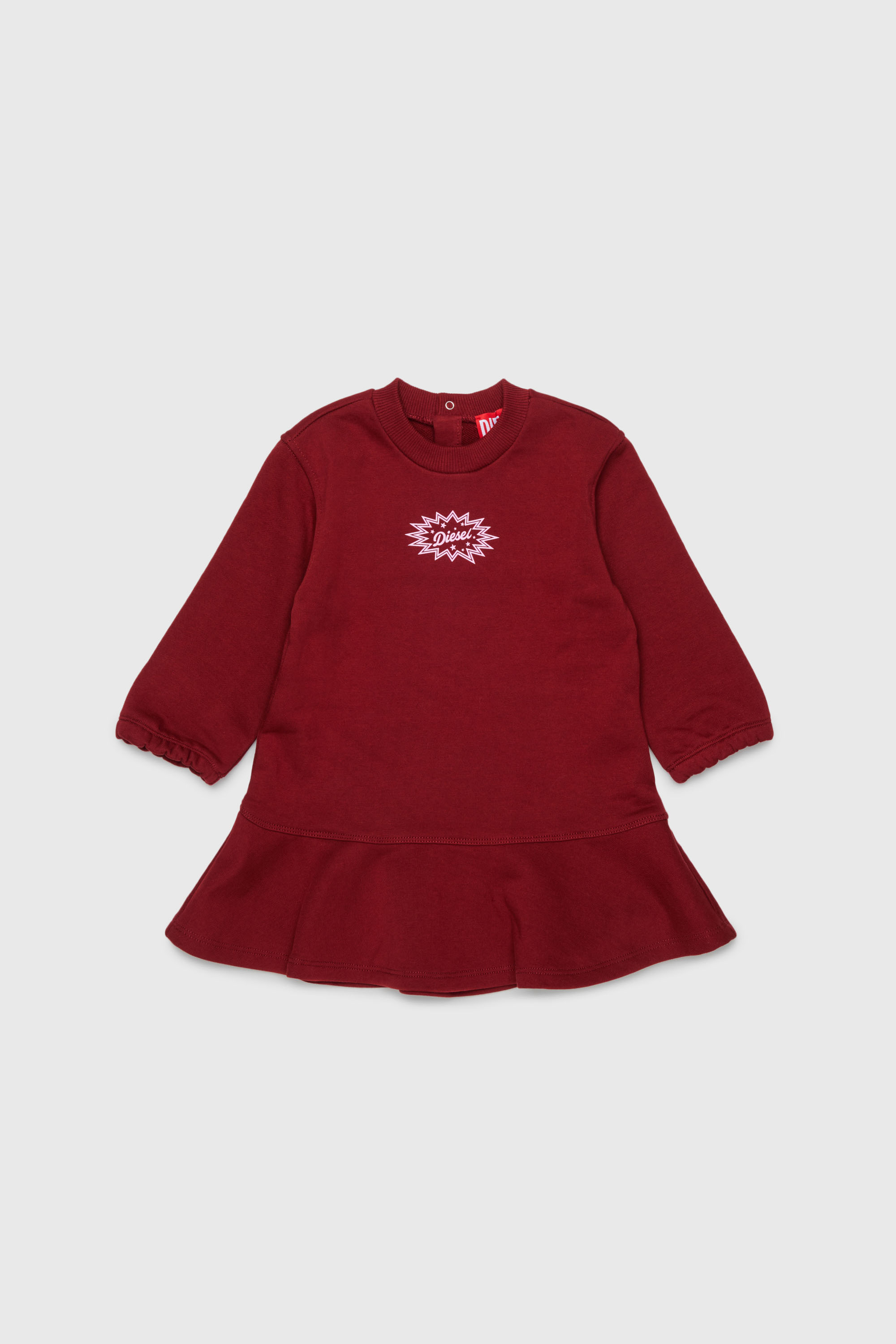 Diesel - DFUMB, Robe sweat &agrave; base volant&eacute;e Femme in Rouge - 1