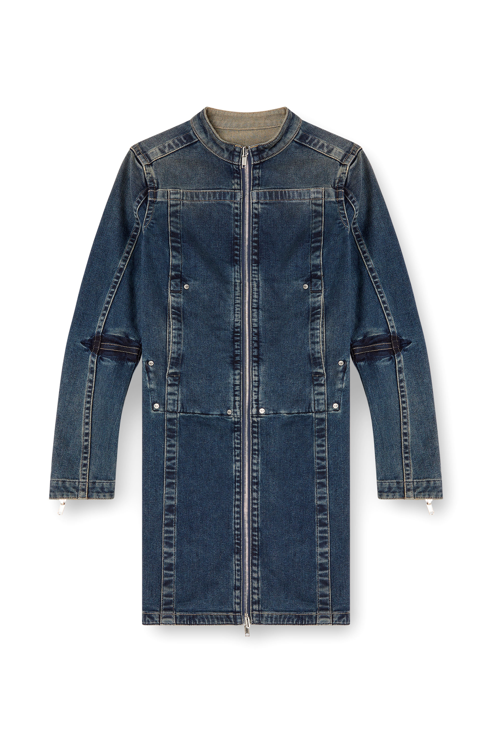 Diesel - DE-ROMI-RE, Robe courte en denim Rehab Femme in Bleu - 1