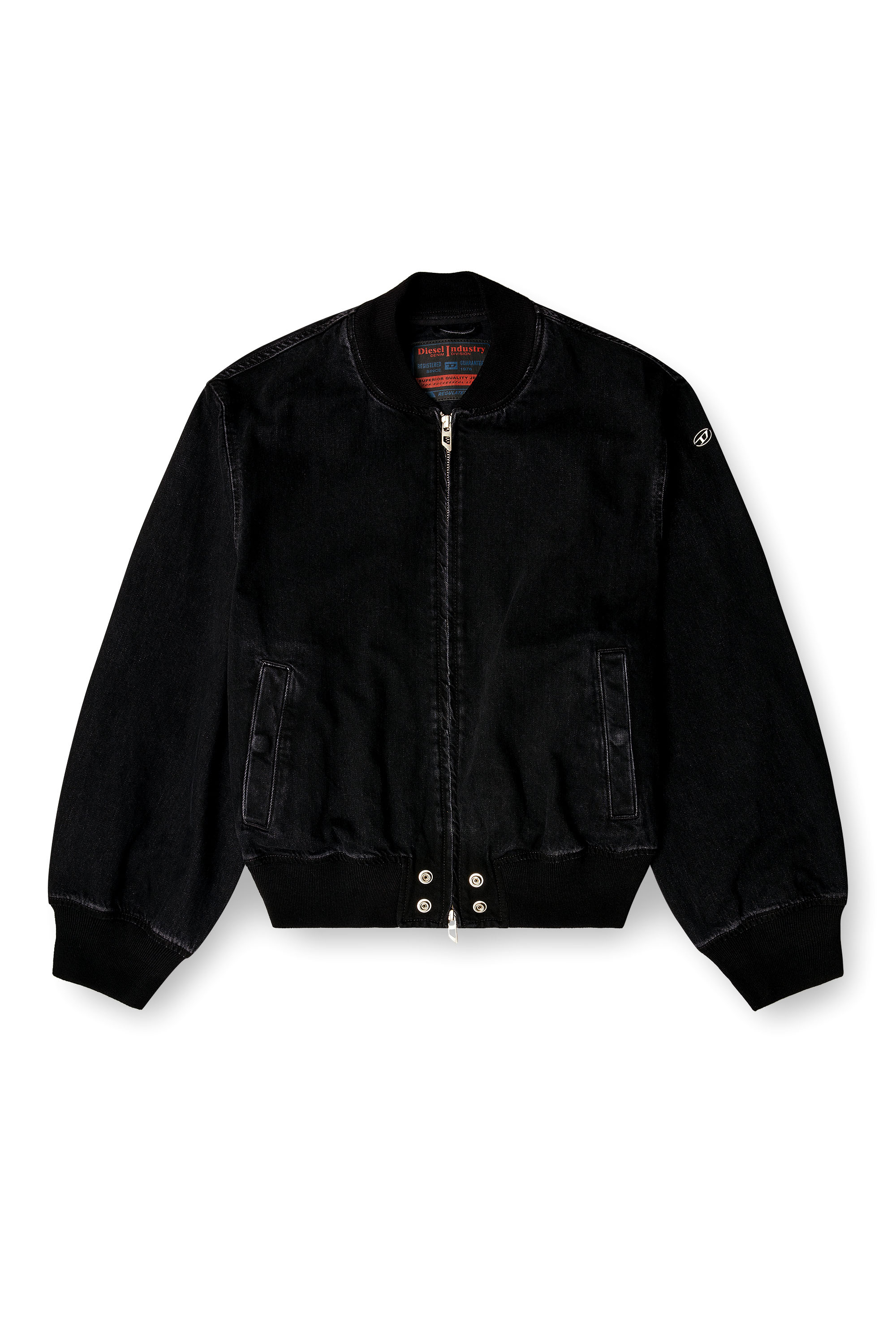 Diesel - D-GUZ, Blouson aviateur en denim Mixte in Noir - 4