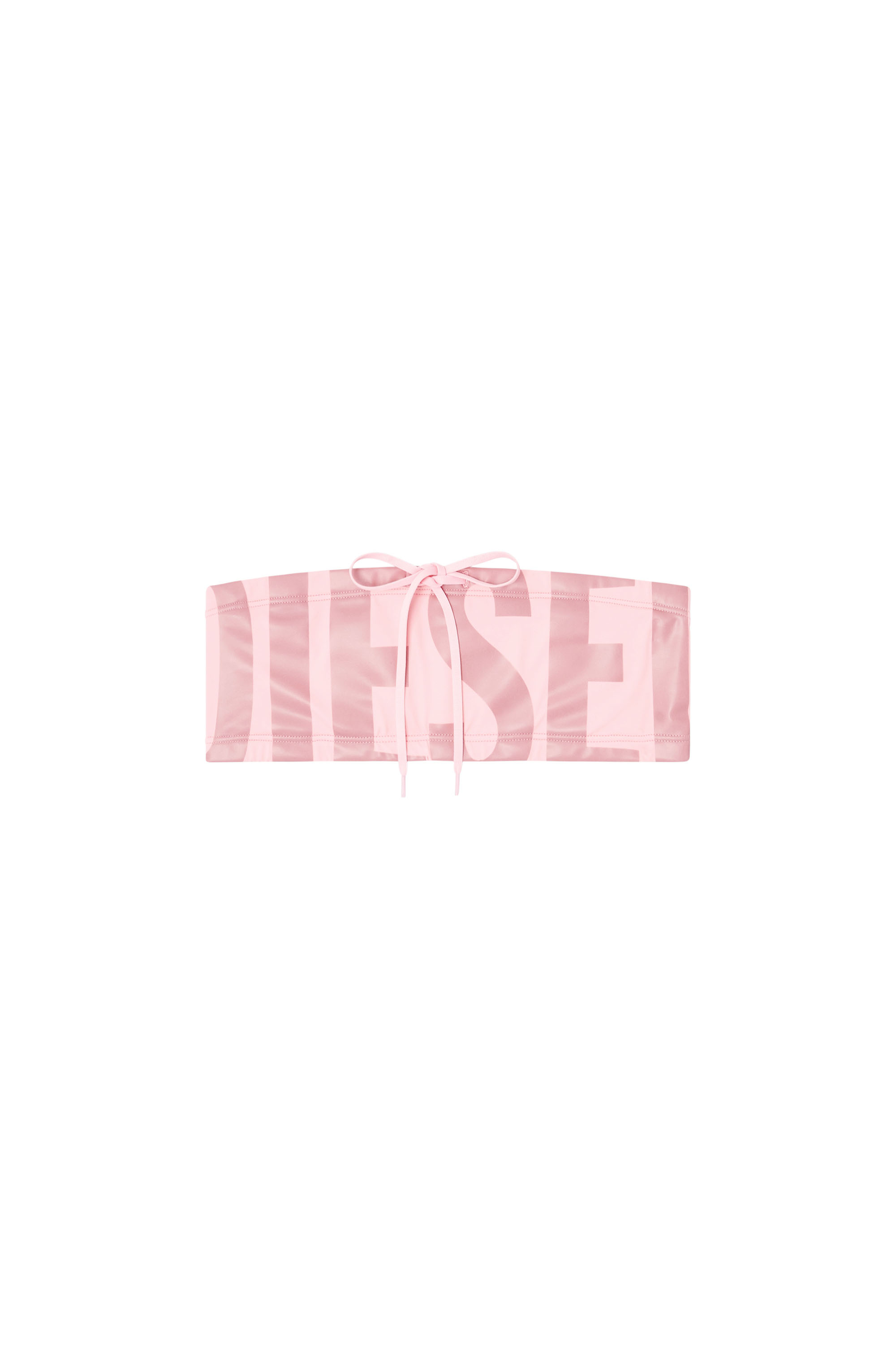 Diesel - MIRIAM-D-CORE, Haut de bikini bandeau avec maxi logo Femme in Rose - 4