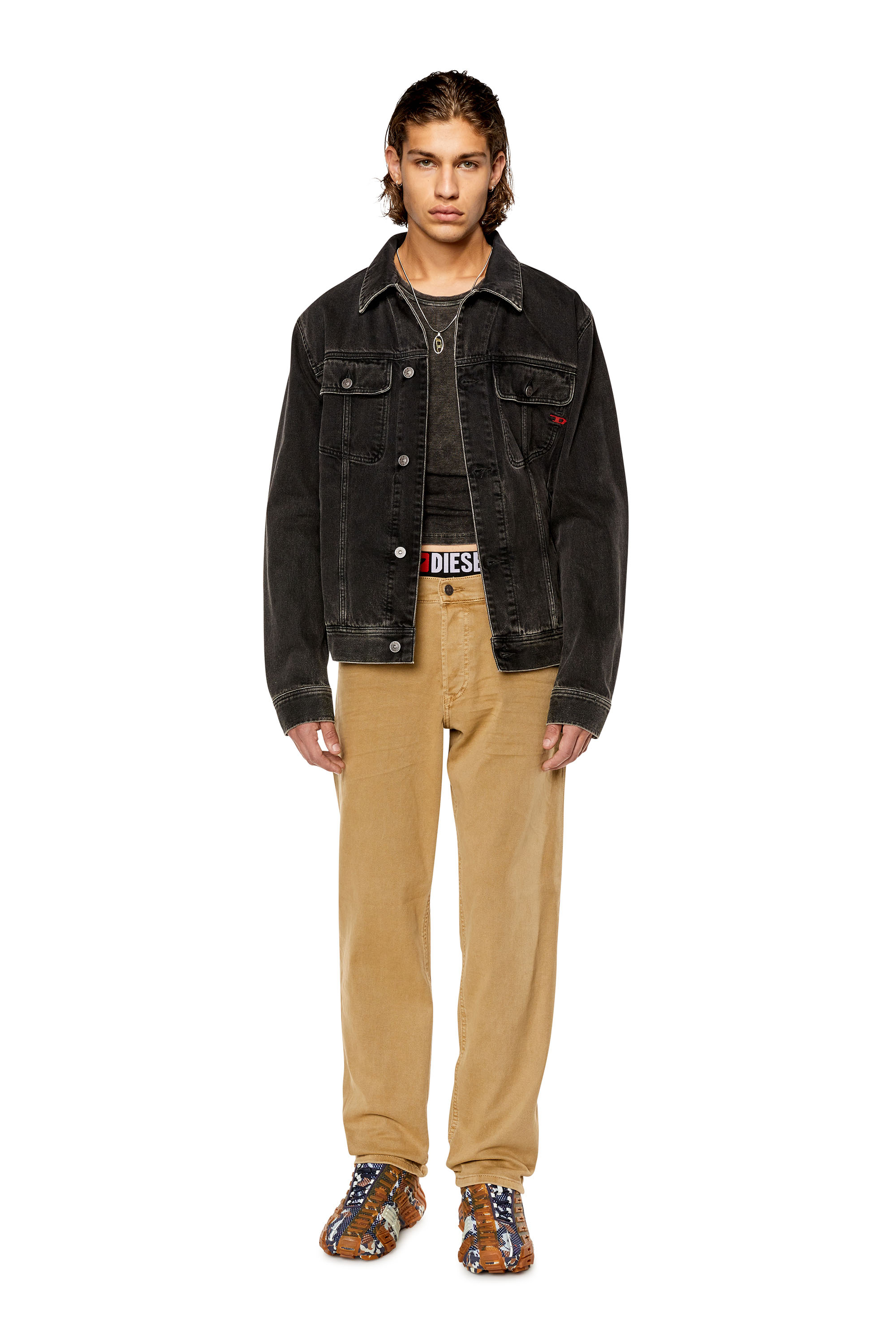 Diesel - Tapered Jeans 2023 D-Finitive 0QWTY, Marrone Chiaro - Image 1