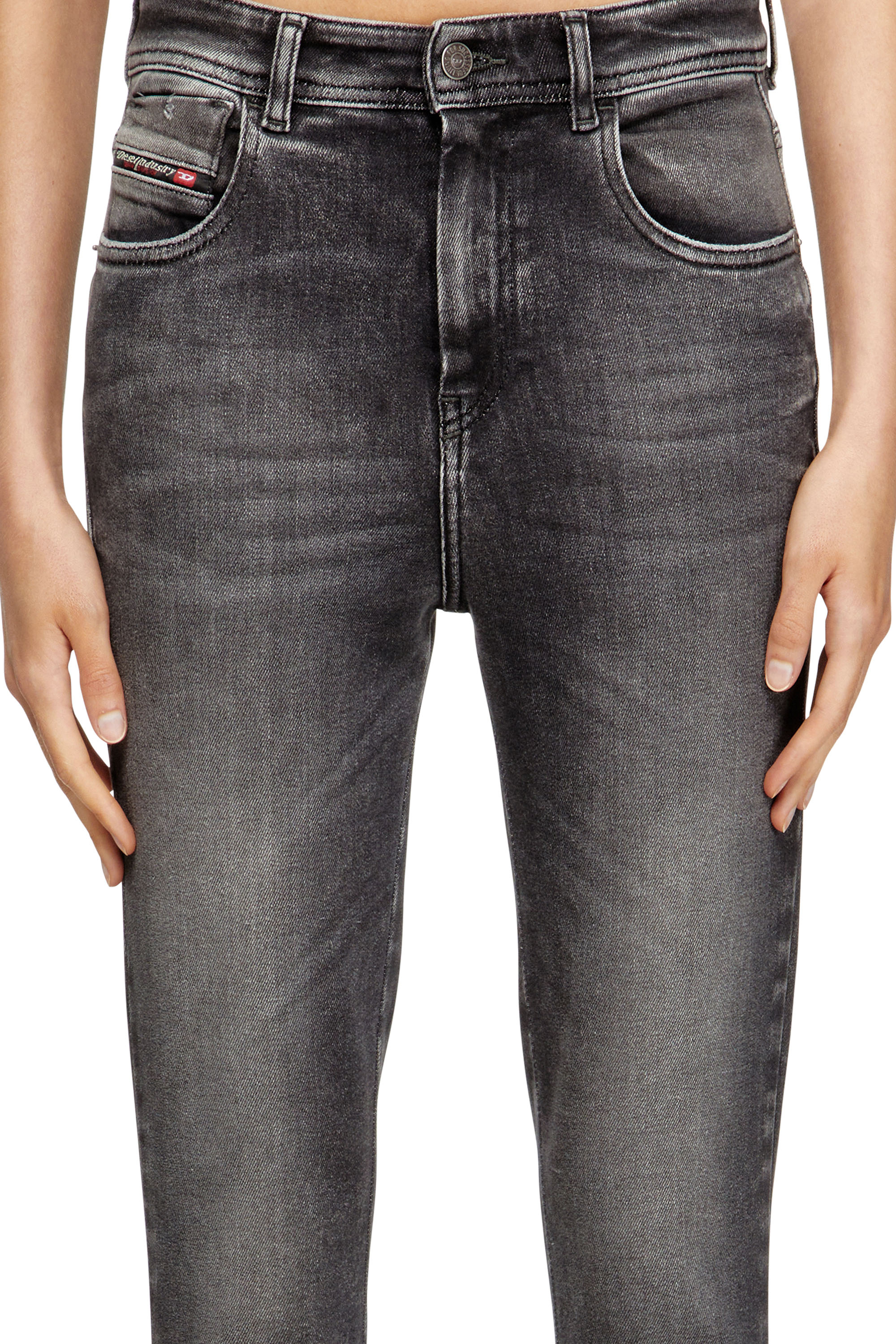 Diesel - Skinny Jeans 1984 Slandy-High 09L93 Donna, Nero/Grigio scuro - Image 4
