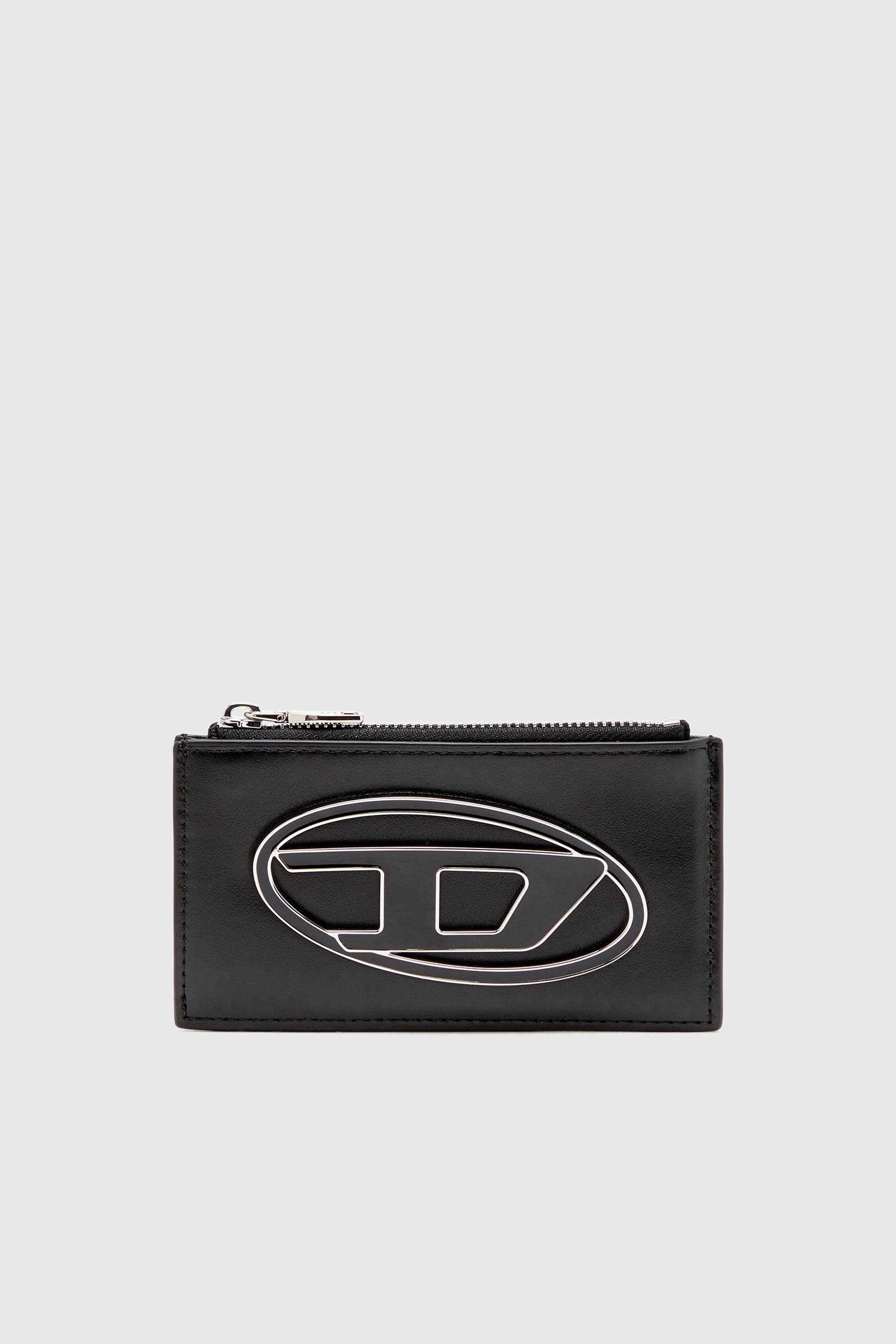 Diesel - 1DR CARD HOLDER III, Portacarte piatto in nappa Donna in Nero - 1