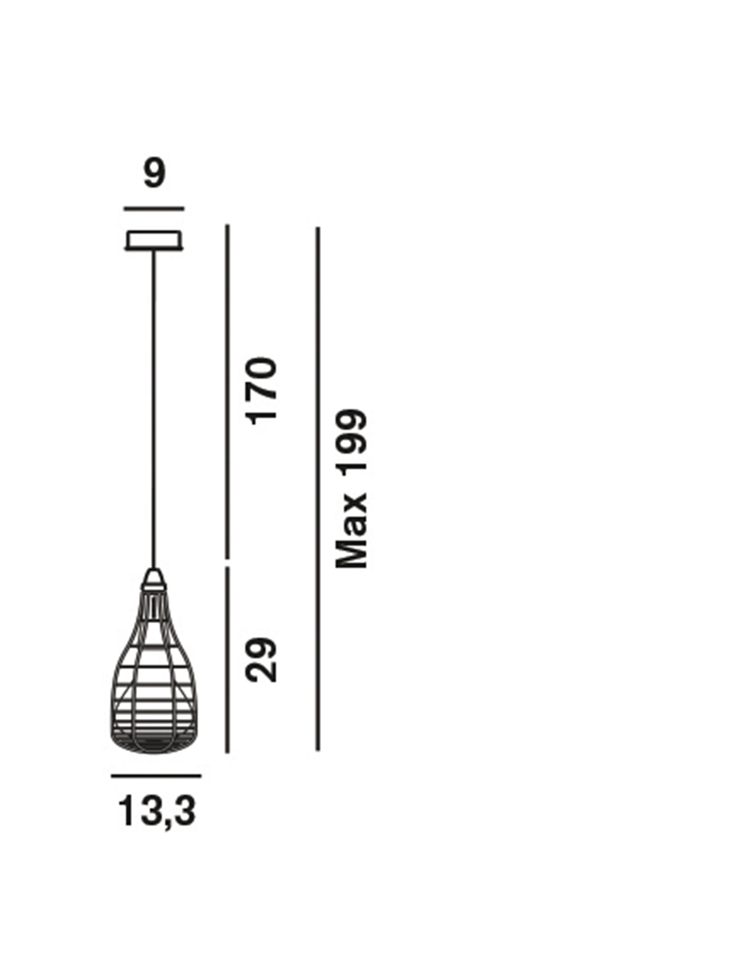 Diesel - CAGE SOSPENSIONE MIC, Lampada bianca con gabbia decorativa Unisex in Bianco - 2