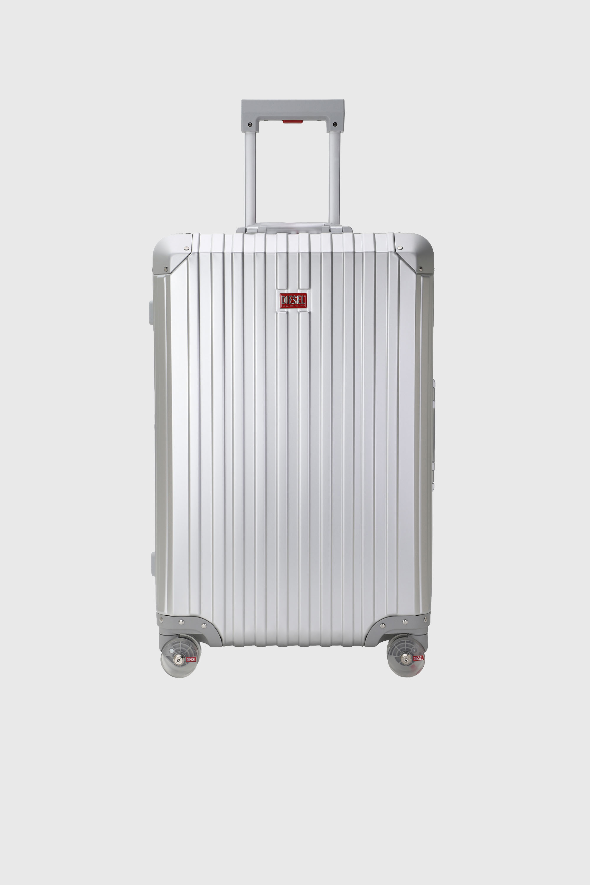 Diesel - DIESEL ALUMINUM TROLLEY- DSL002, Valigia in alluminio taglia M Unisex in Argento - 1