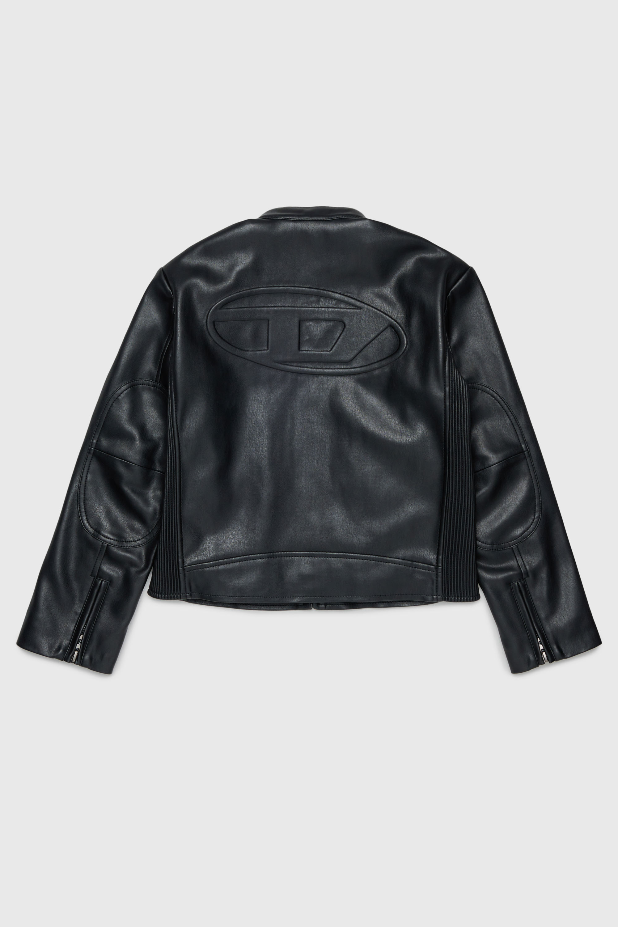 Diesel - JEMBY, Giacca biker con logo Oval D embossato Uomo in Nero - 2