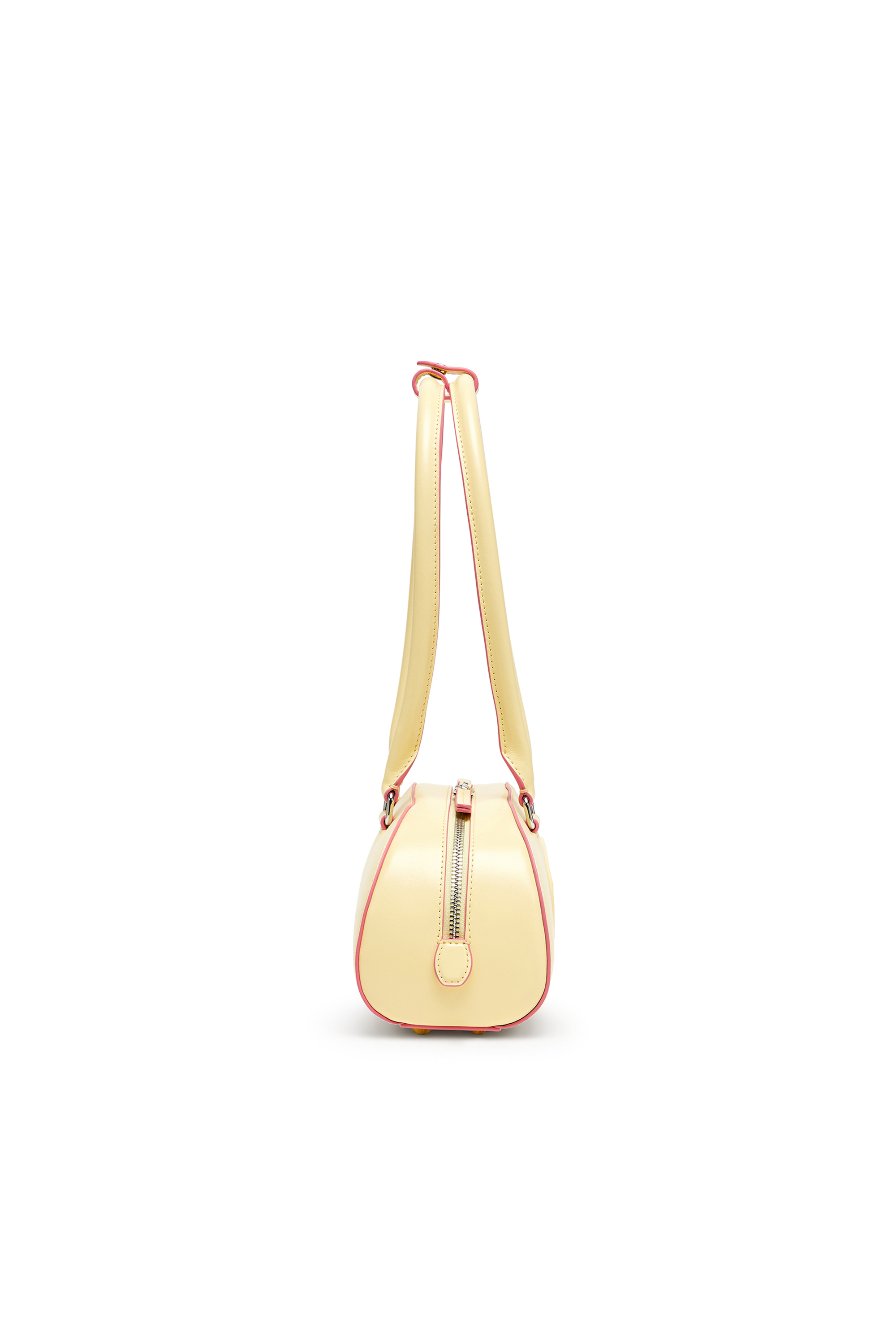 Diesel - 1DR DOME SHOULDER EW, Damen 1DR Dome - Langgezogene Bowlingtasche aus Leder in Gelb - 4