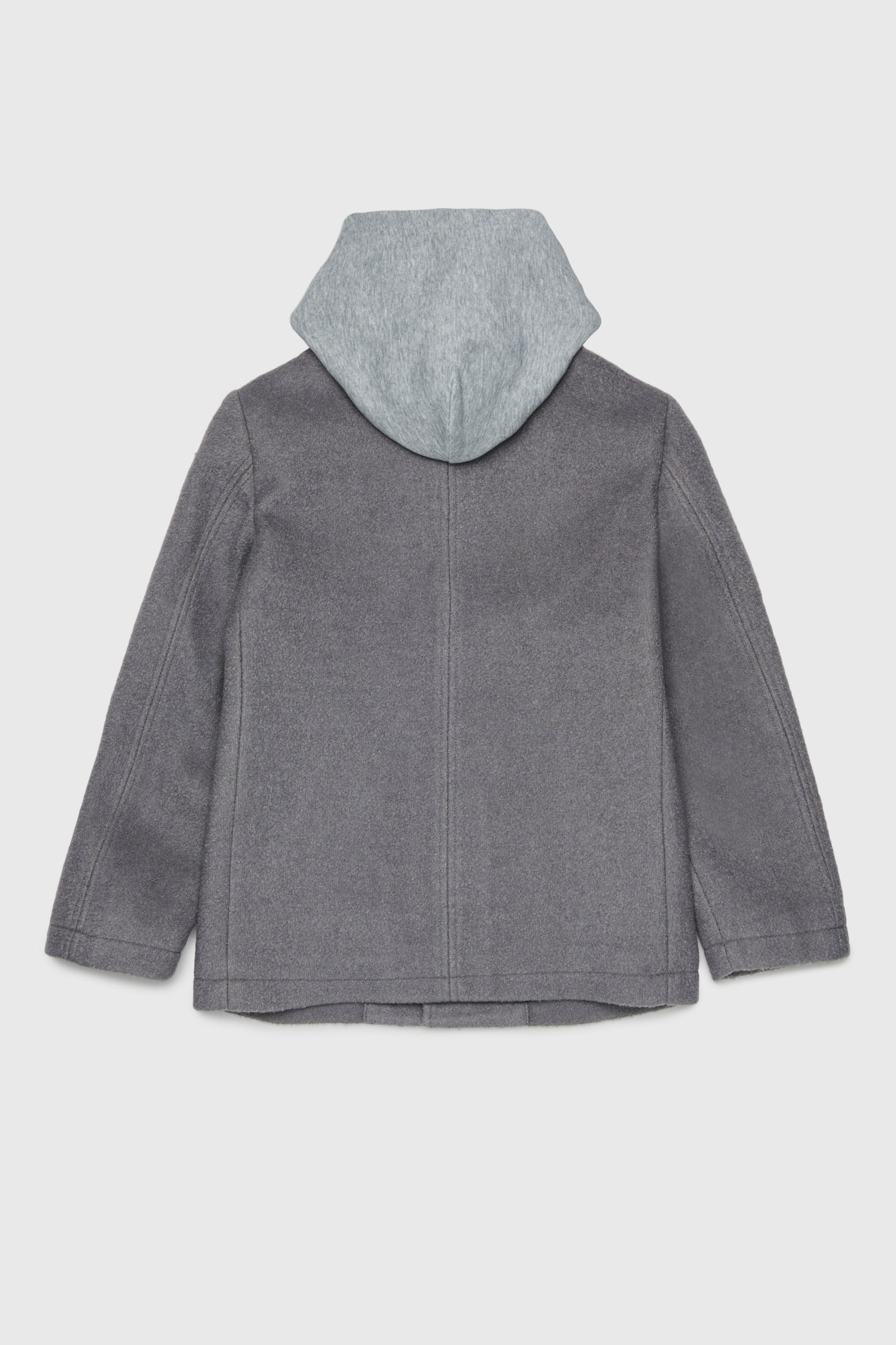 Diesel - JASTONEOUT, Manteau en laine m&eacute;lang&eacute;e avec capuche amovible Homme in Gris - 2