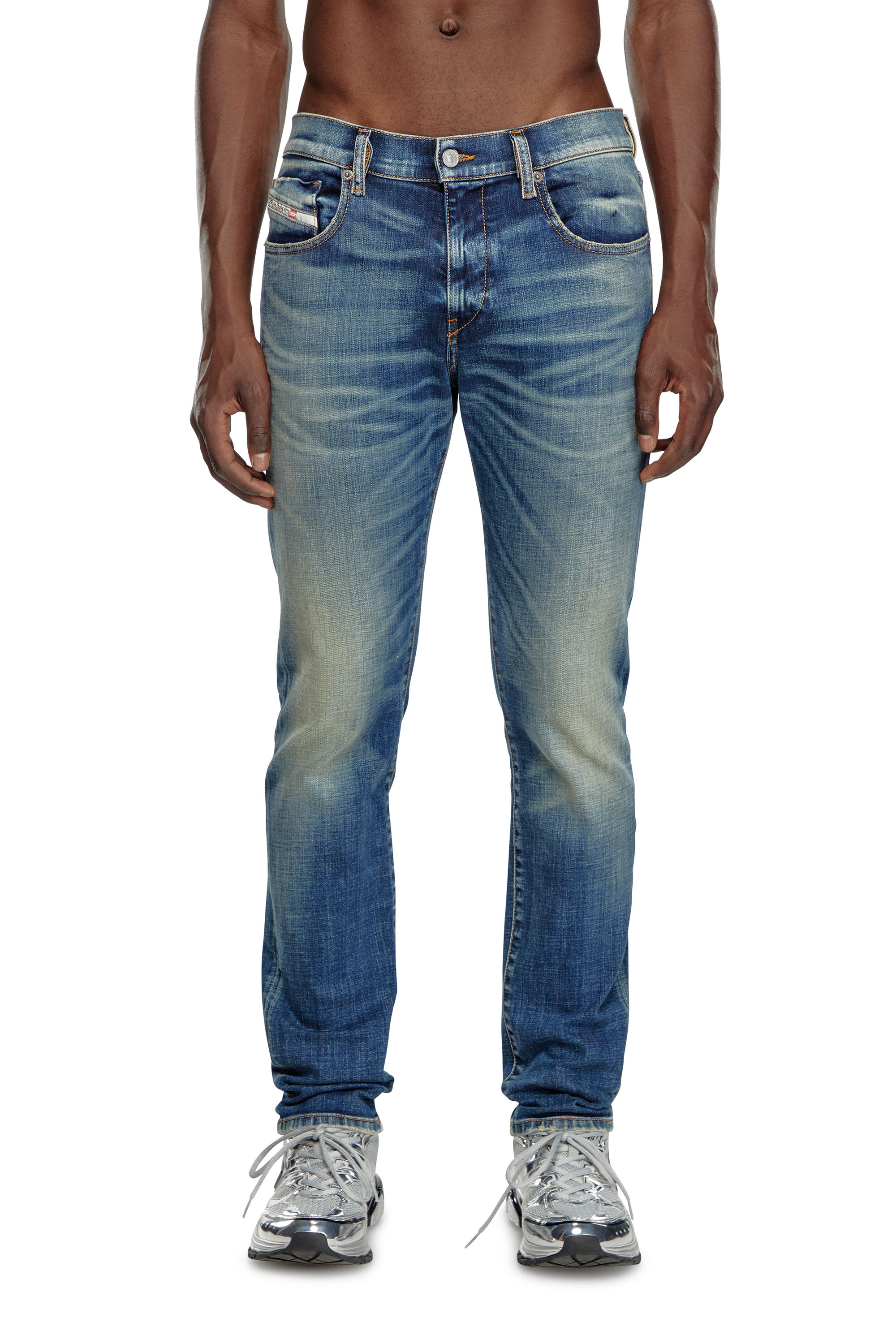 Diesel - Homme Slim Jeans 2019 D-Strukt 09J50, Bleu moyen - Image 1