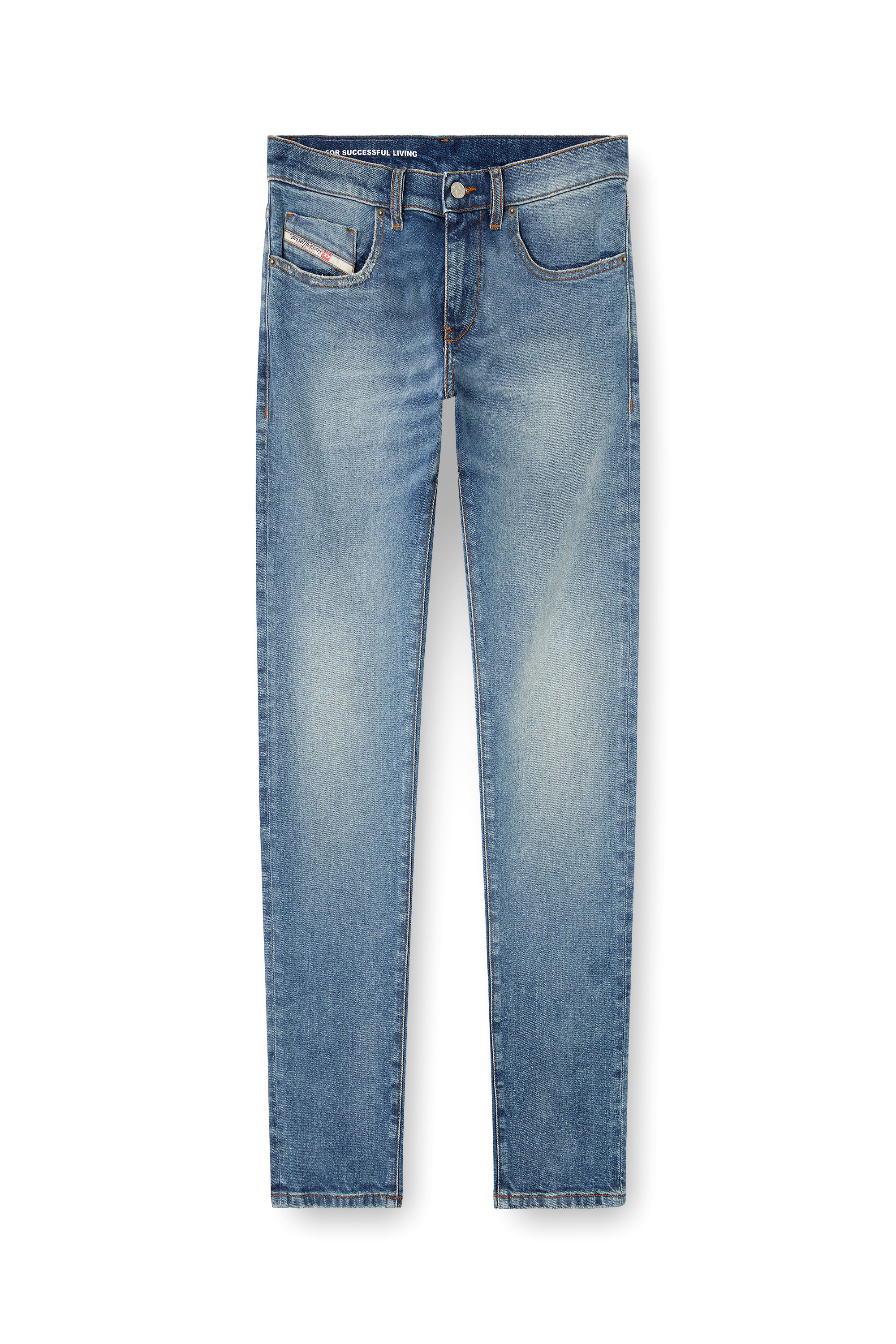Diesel - Slim Jeans 2019 D-Strukt 0DBEF Homme, Bleu moyen - Image 3