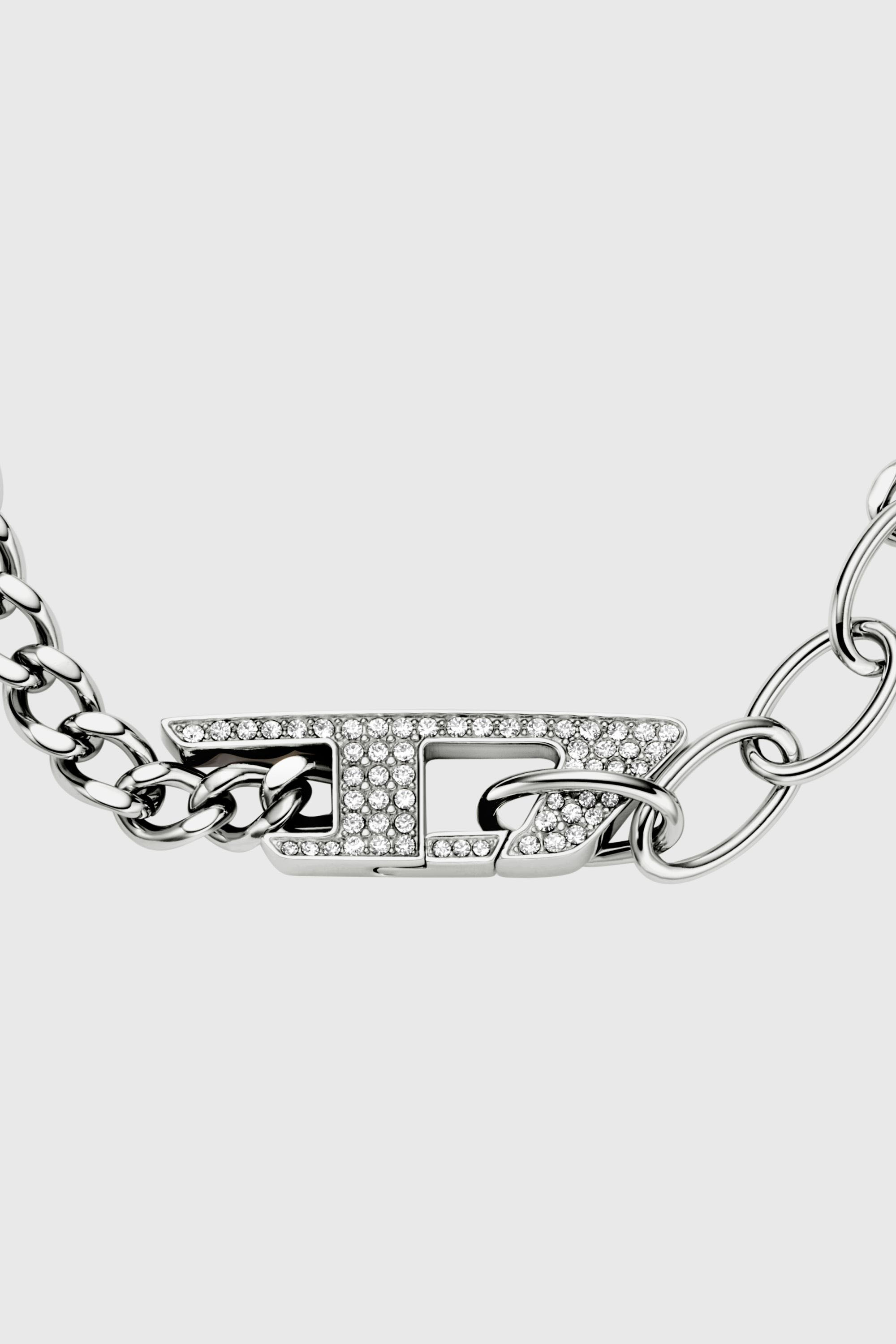 Diesel - DX1627040 JEWELLERY, Unisex Kettenarmband aus Edelstahl mit Glitzereffekt in Silber - 2