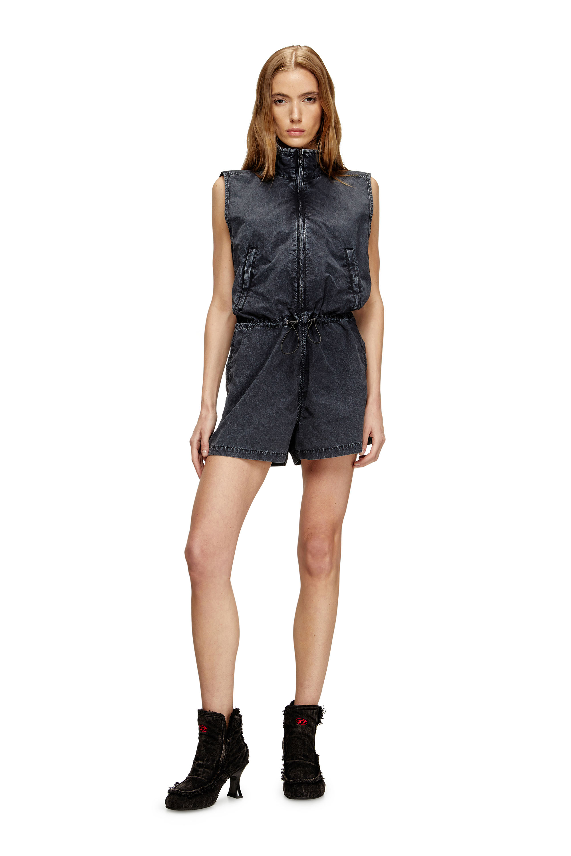 Diesel - J-ANNET, Combinaison en nylon traité Femme in Bleu - 2