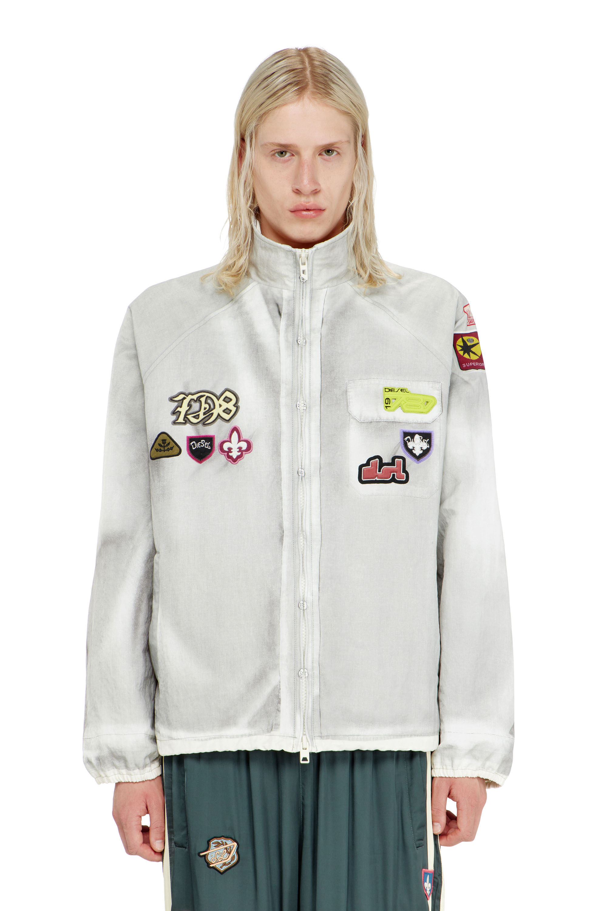 Diesel - J-PATCH, Coupe-vent avec patchs trompe-l&rsquo;&oelig;il Homme in ToBeDefined - 5