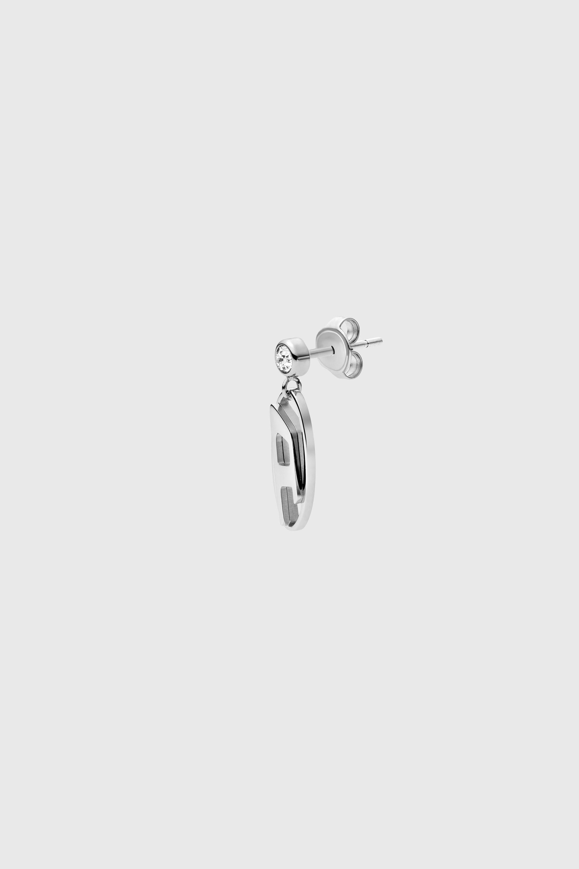 Diesel - DX1655040 JEWELLERY, Boucles d'oreilles pendantes en acier inoxydable Mixte in Gris argent&eacute; - 1