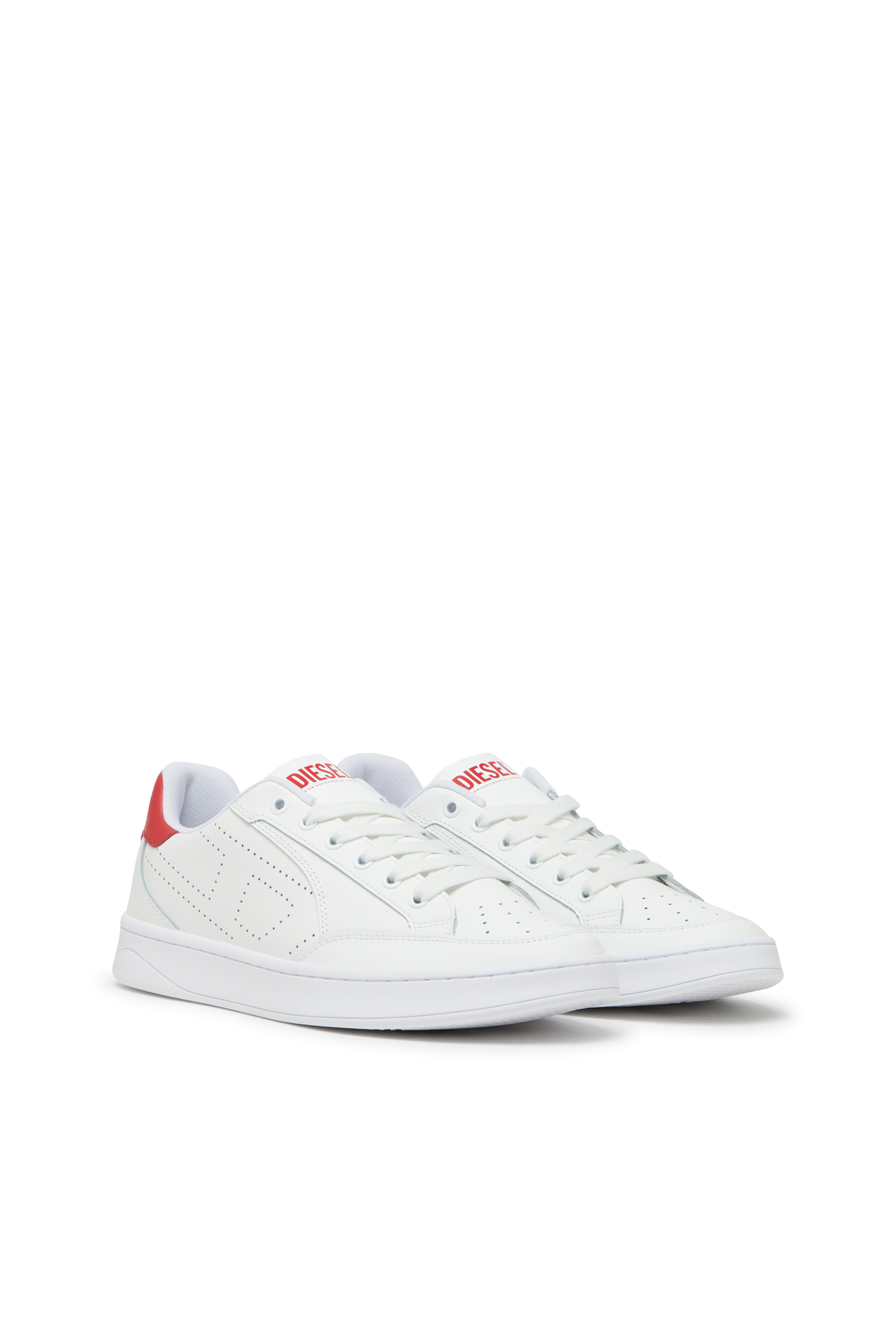 Diesel - S-DAKOTA LOW, S-Dakota-Sneaker in pelle con logo perforato Uomo in Multicolor - 2