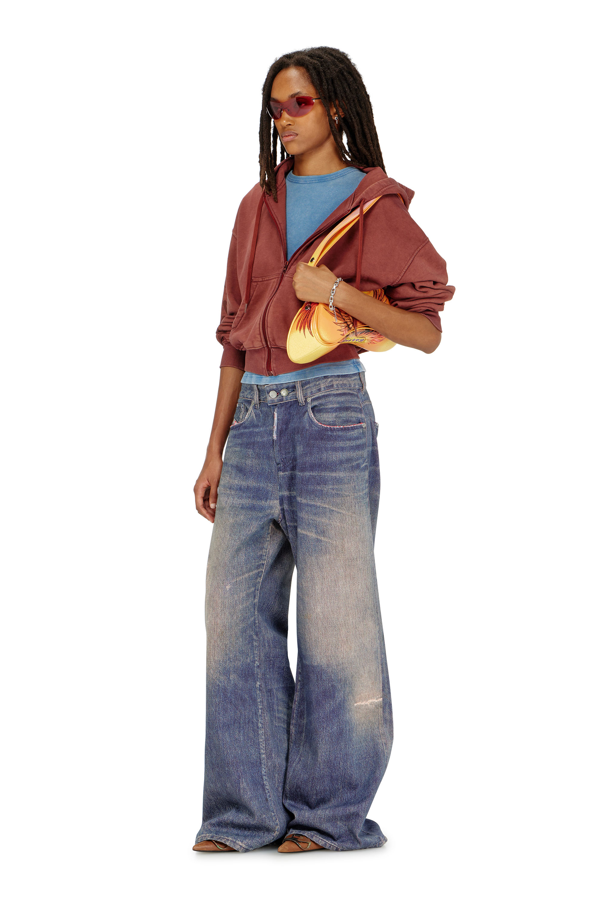 Diesel - Relaxed Jeans 1996 D-Sire 09P95 Donna, Blu Scuro - Image 1