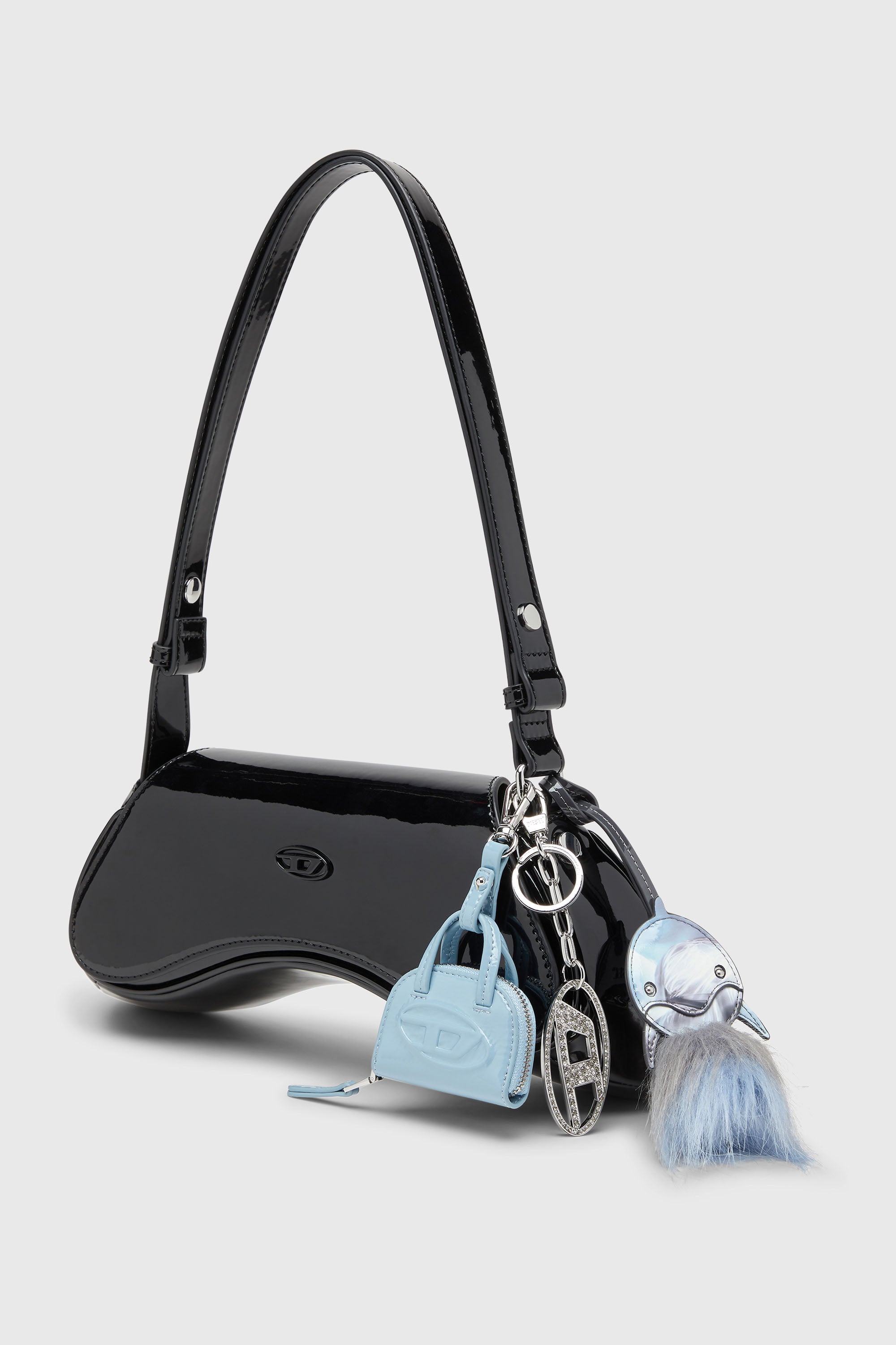 Diesel - PLAY CROSSBODY, Play-Borsa crossbody lucida Donna in Nero - 2