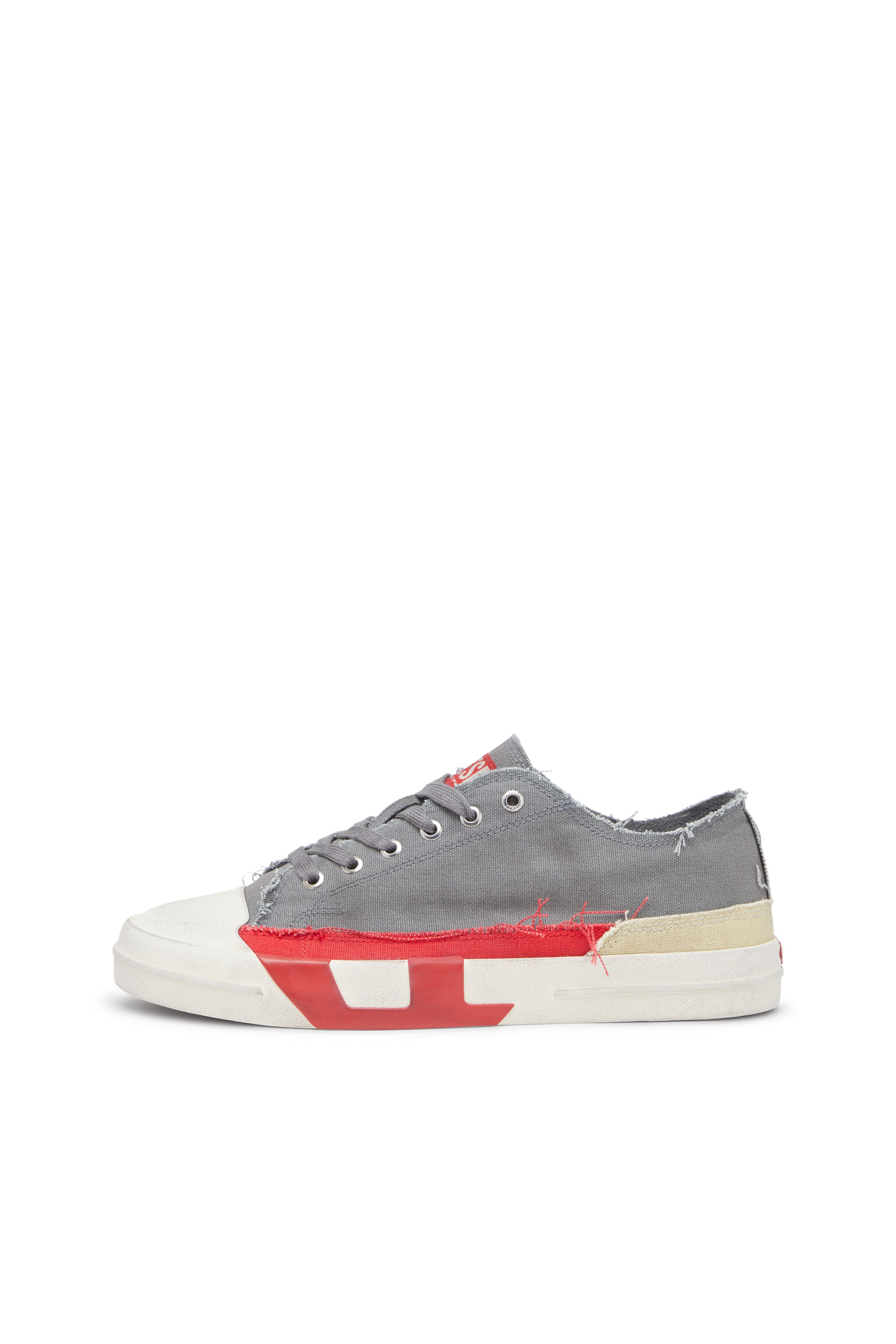 Diesel - S-D-VERSE LOW, S-D-Verse-Sneaker in canvas effetto dirt Uomo in Grigio - 8