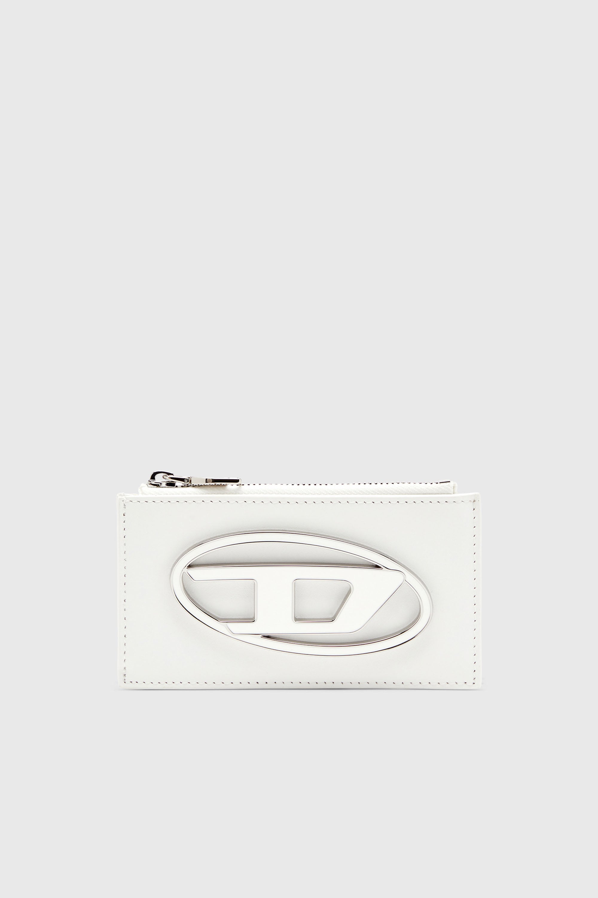 Diesel - 1DR CARD HOLDER III, Portacarte piatto in nappa Donna in Bianco - 1