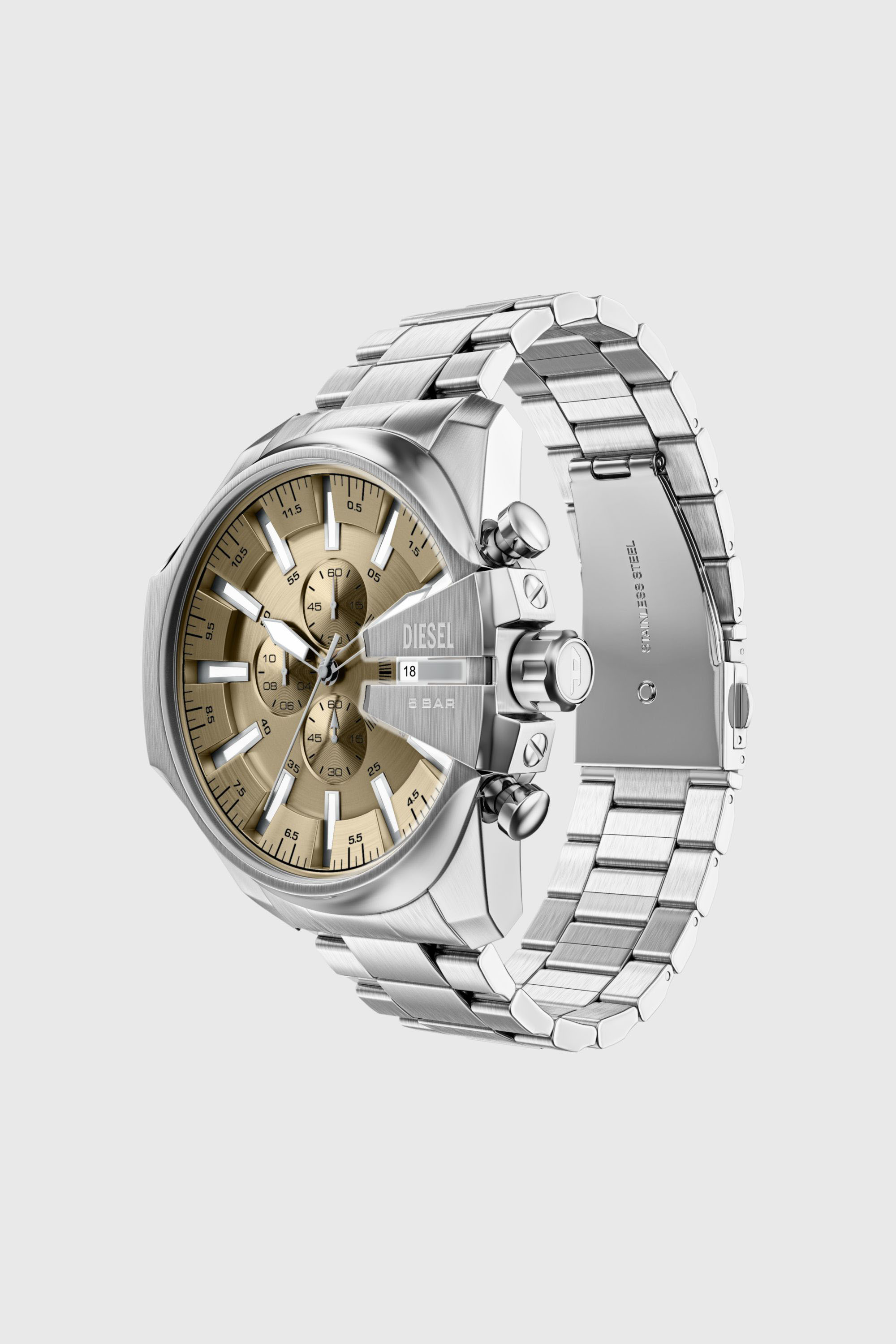 Diesel - DZ4702 WATCH, Orologio Mega Chief Slim in acciaio inossidabile Uomo in Argento - 2