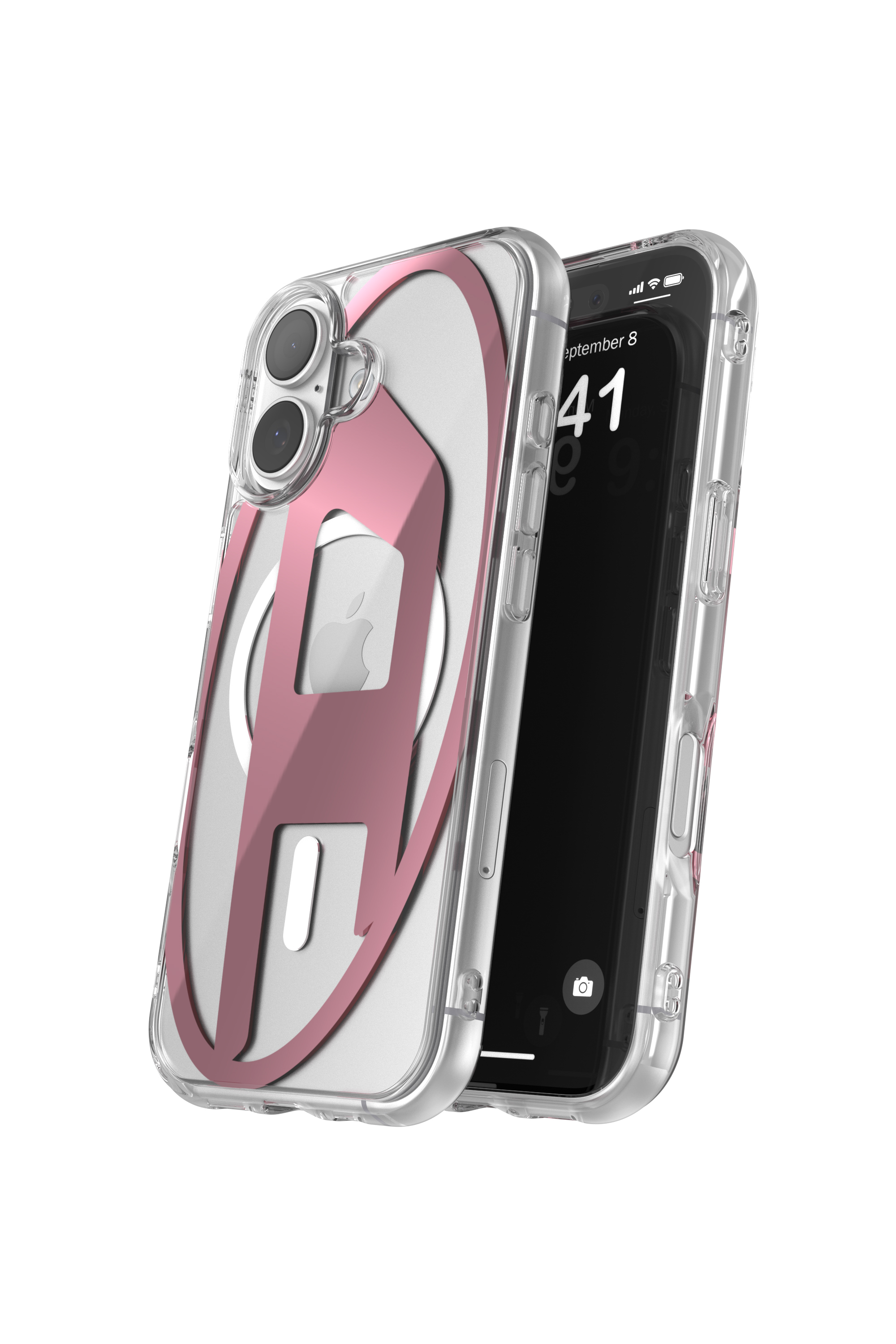 Diesel - 60419 AOP CASE, Custodia metallica Oval D con Magsafe per iPhone 17 Unisex in Rosa - 3