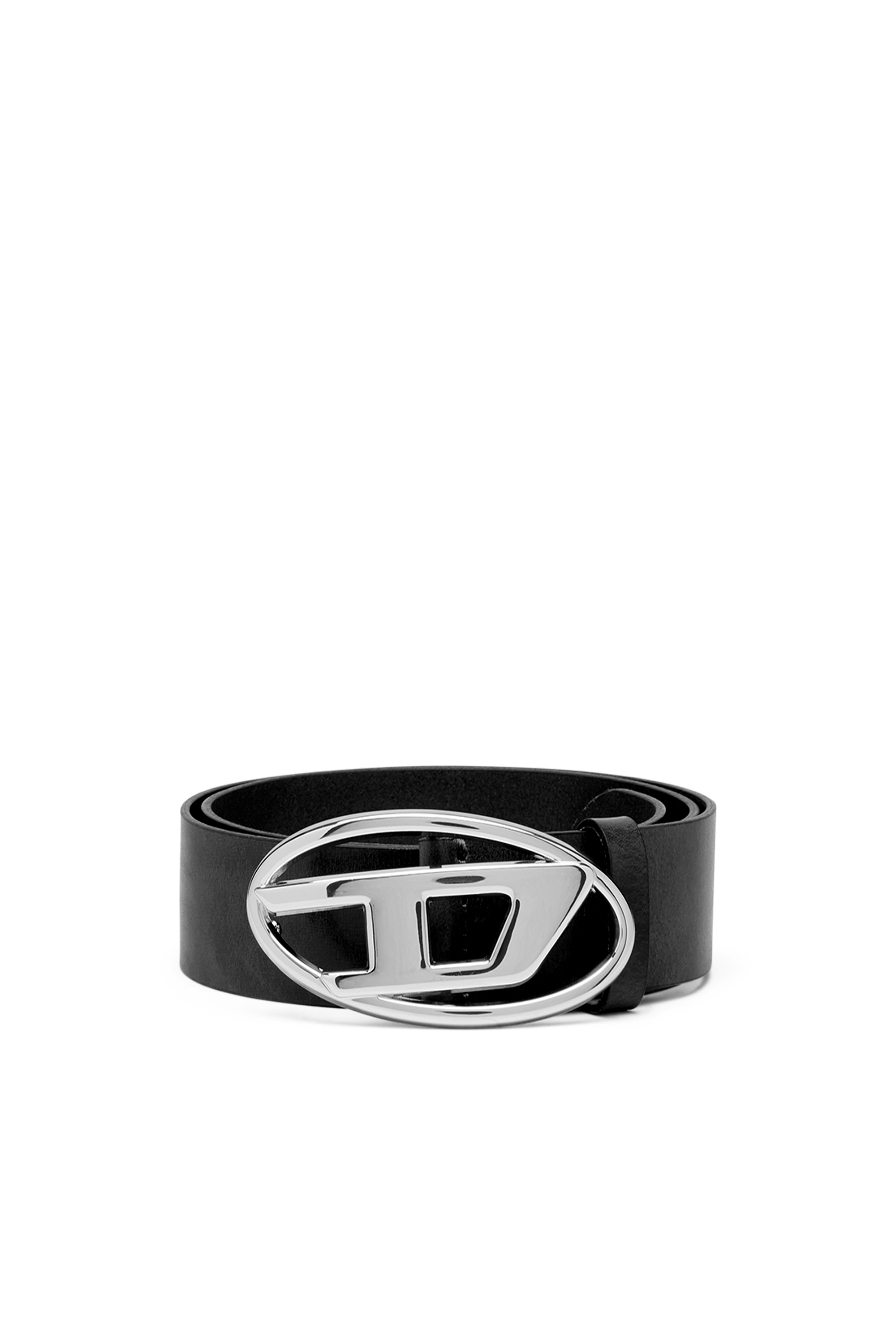 Diesel - B-1DR W, Ceinture 3.9 cm avec boucle à logo D Femme in Noir - 1