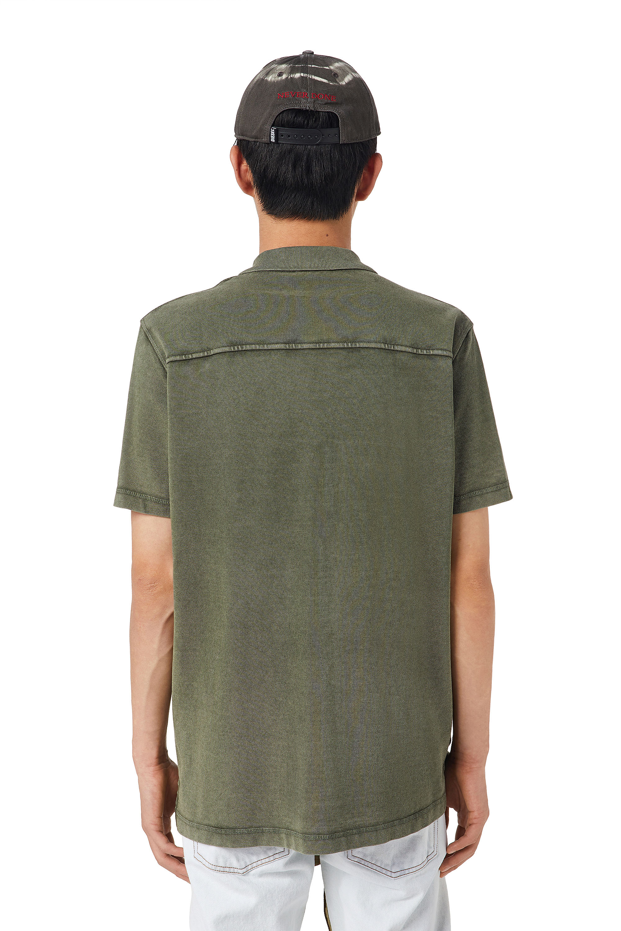 Diesel - T-POLO-WORKY-DOV-PE, Olive Green - Image 3