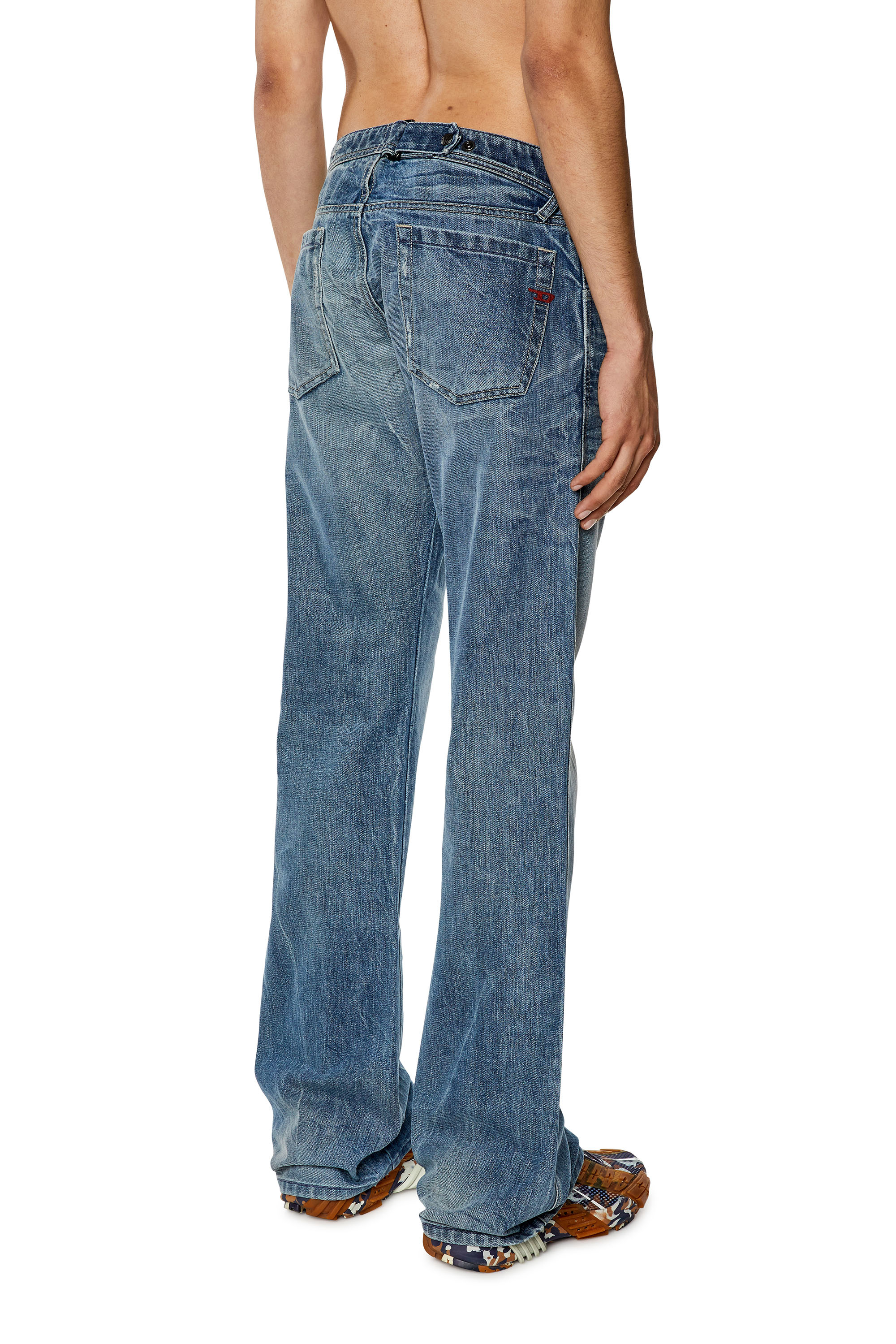 Diesel - D-Backler 09I01 Bootcut Jeans, Blu medio - Image 2