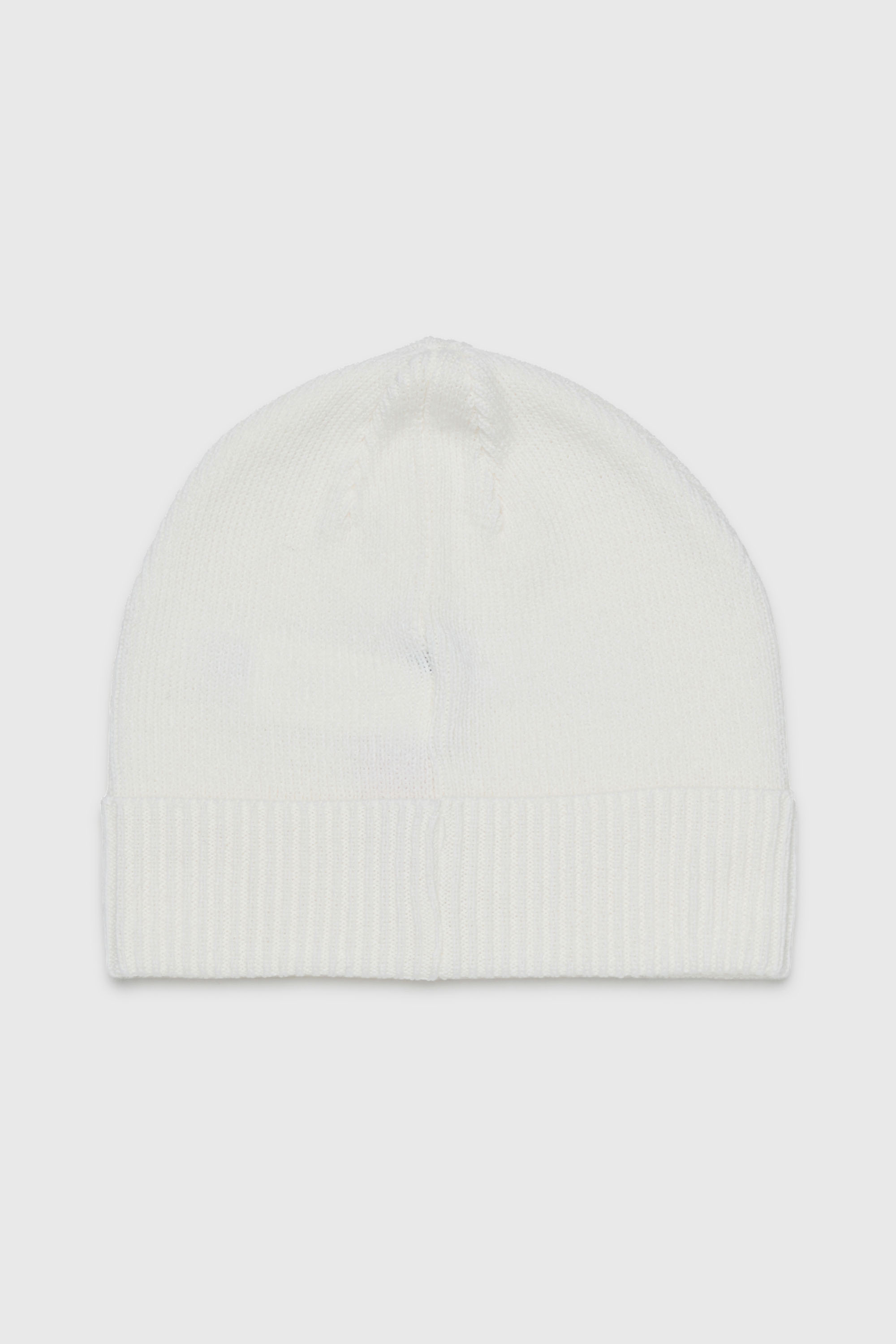 Diesel - FBAND, Bonnet en laine m&eacute;lang&eacute;e avec logo Mixte in Blanc - 2