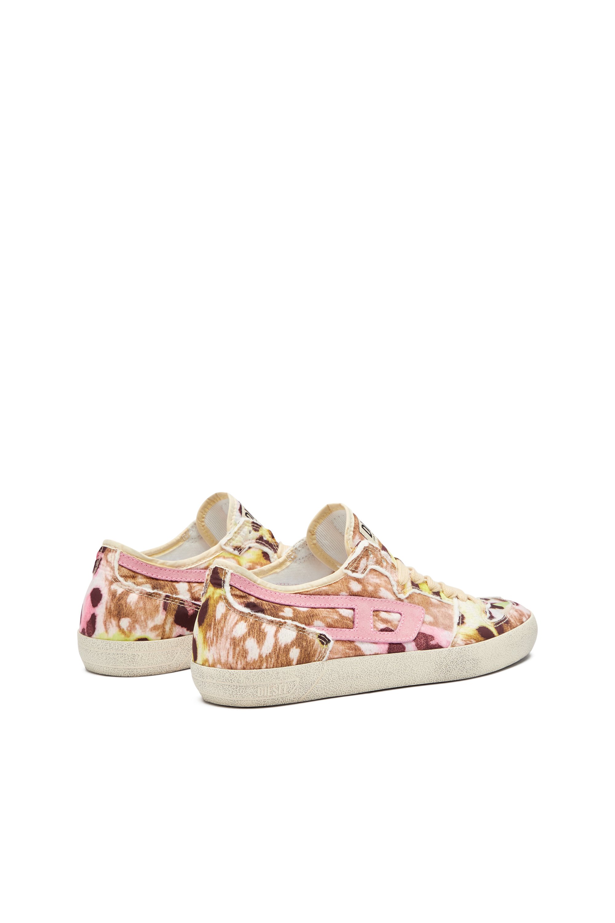 Diesel - S-LEROJI D-1 LOW W, S-Leroji D-Sneaker in nylon stampato distressed Donna in Multicolor - 3