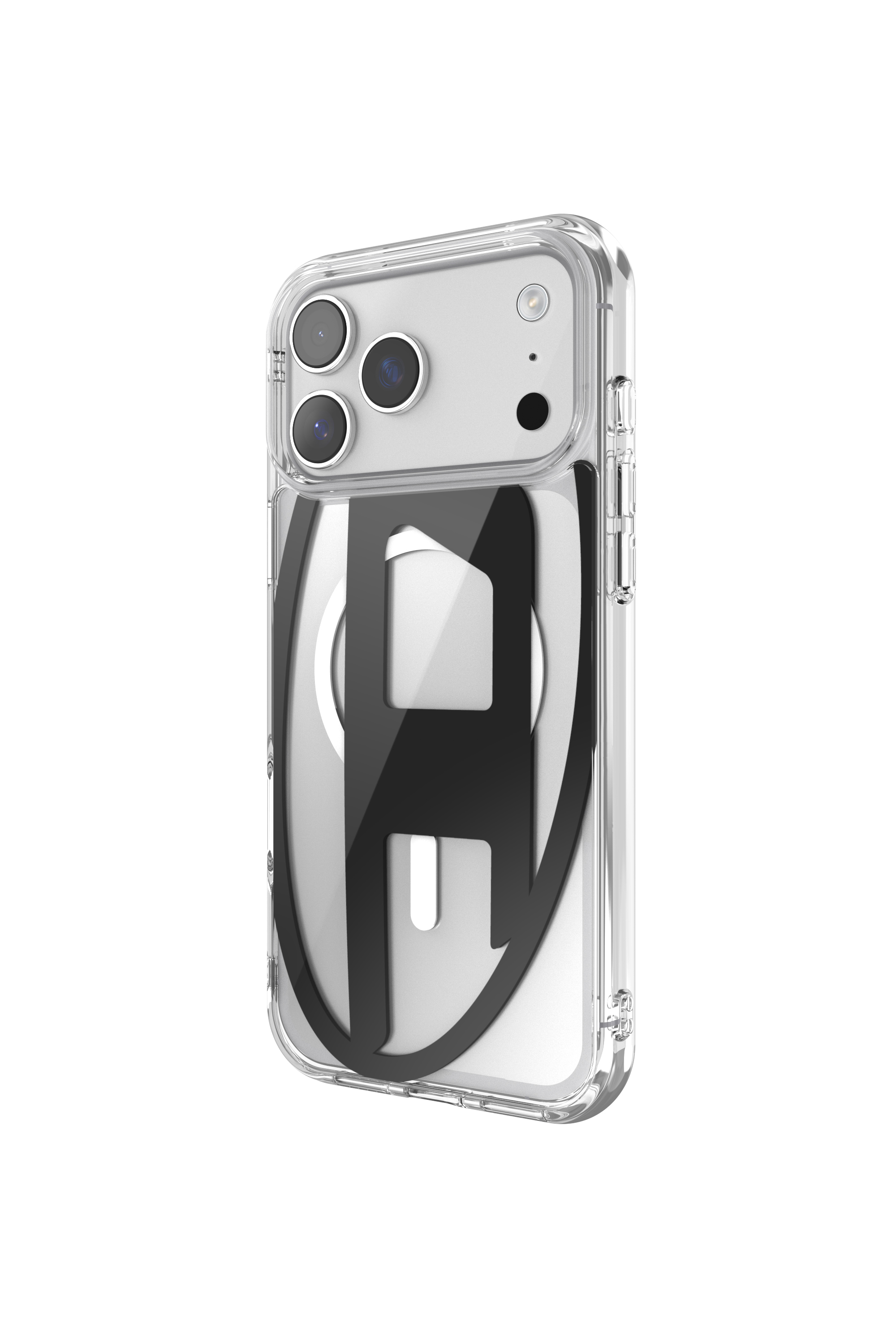 Diesel - 60418 AOP CASE, Unisex Oval D Metallgehäuse mit Magsafe für iPhone 17 Pro Max in Schwarz - 4