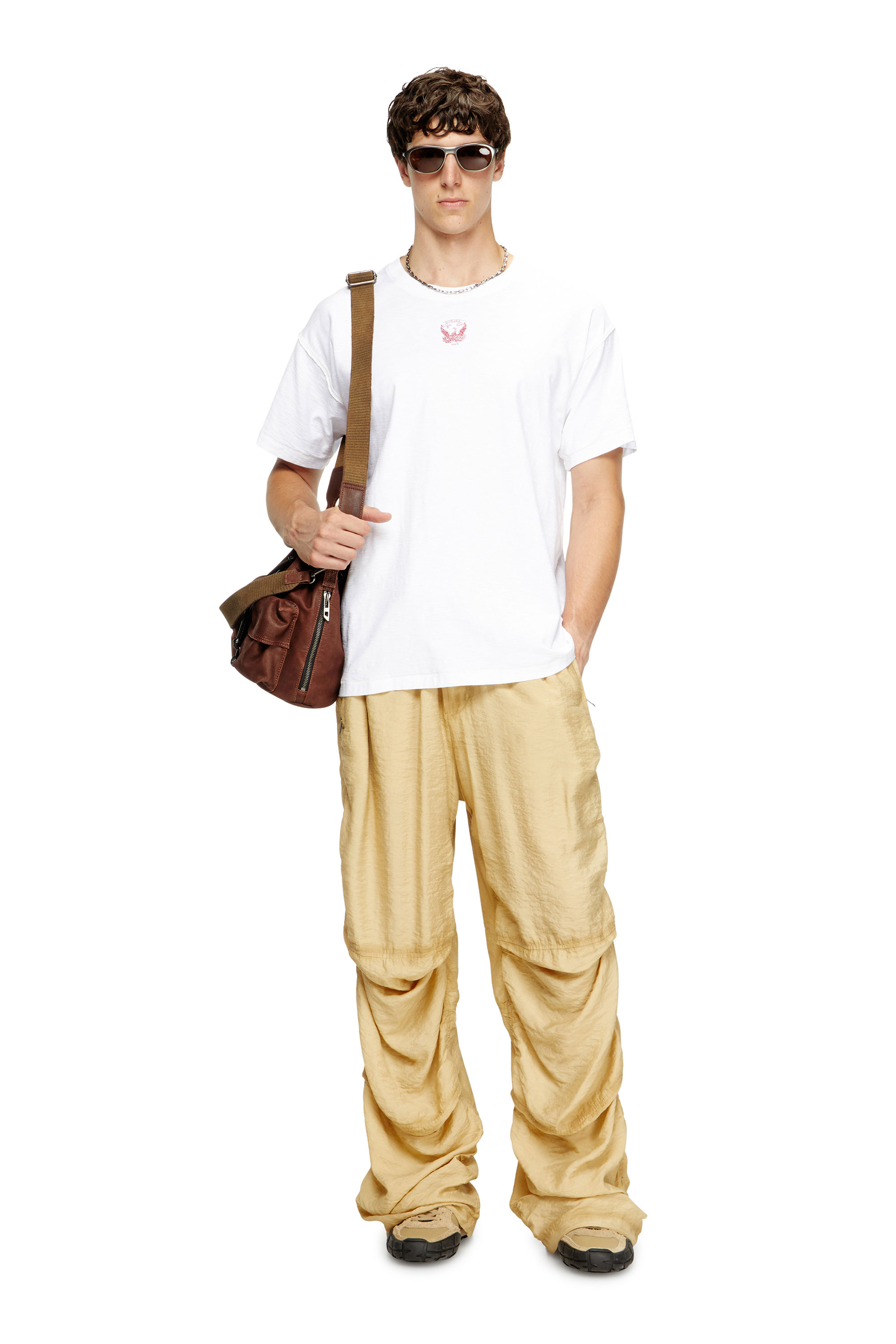 Diesel - T-NORM-T13, Sweat-shirt avec phénix brodé Homme in Blanc - 2