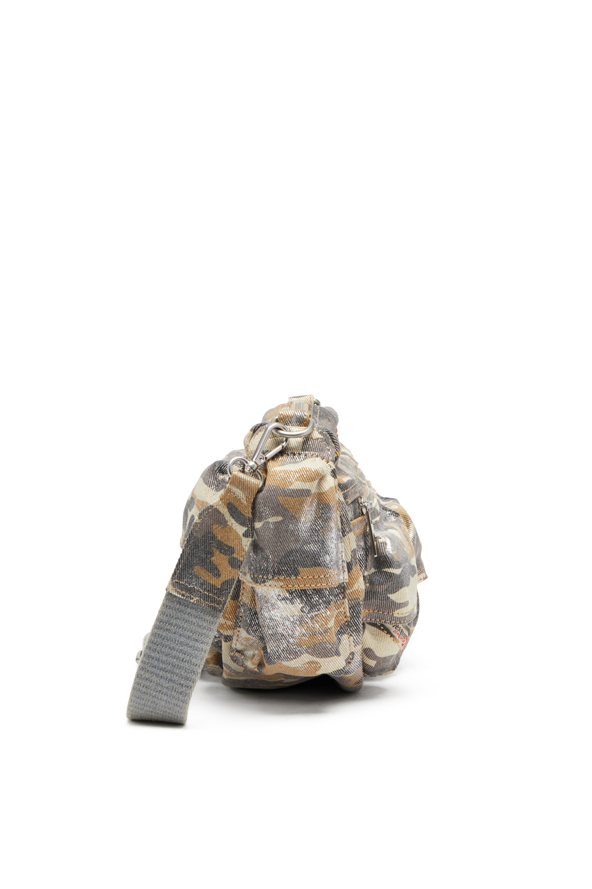 Diesel - MULTI-PKTS SHOULDER BAG X, Multi-Pkts-Sac multi-poches en sergé au motif camouflage métallisé Femme in Polychrome - 3