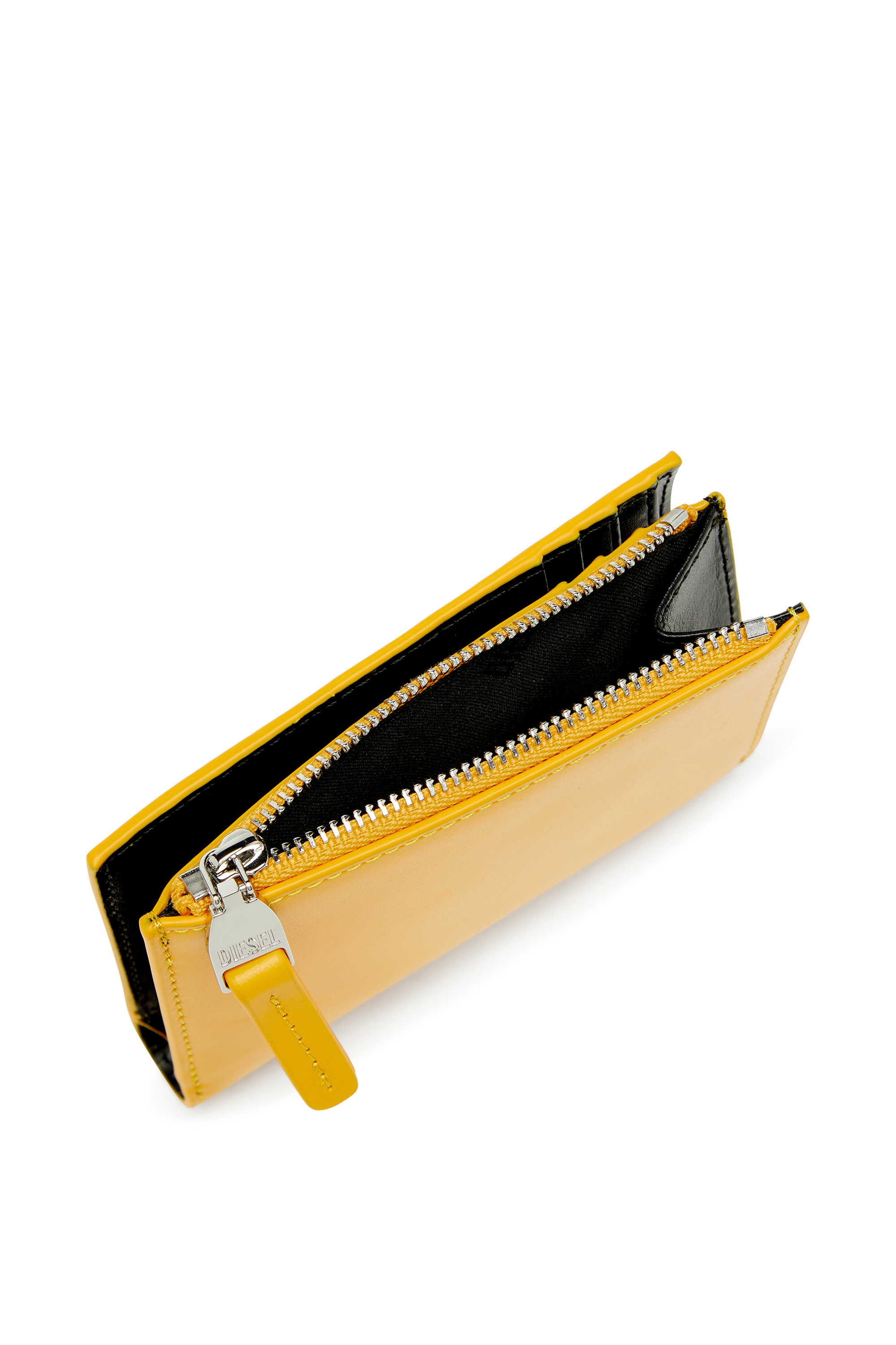 Diesel - 1DR BI-FOLD ZIP II, Portafoglio a libro small in pelle Donna in Giallo - 4