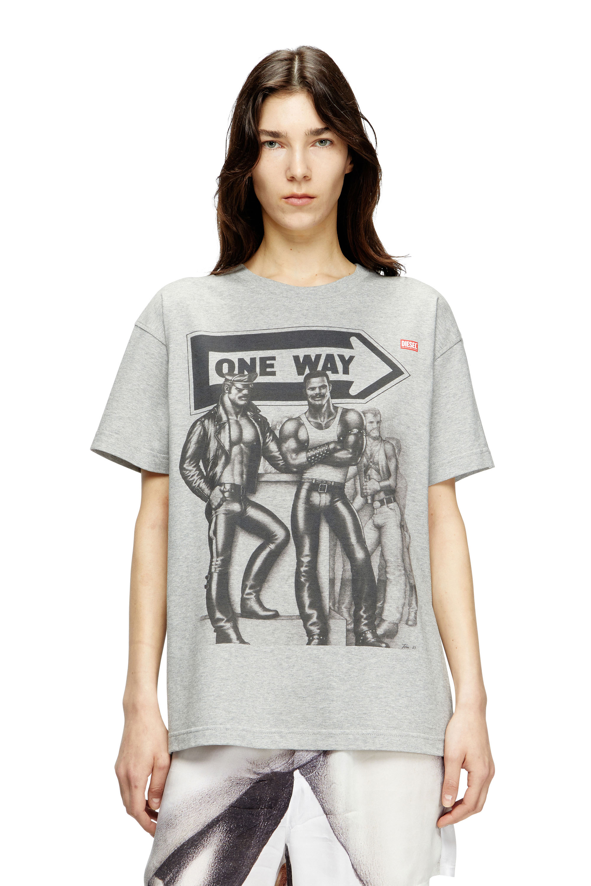 Diesel - PR-T-NORM-TOM25, T-shirt avec imprimé graphique Mixte in Gris - 1