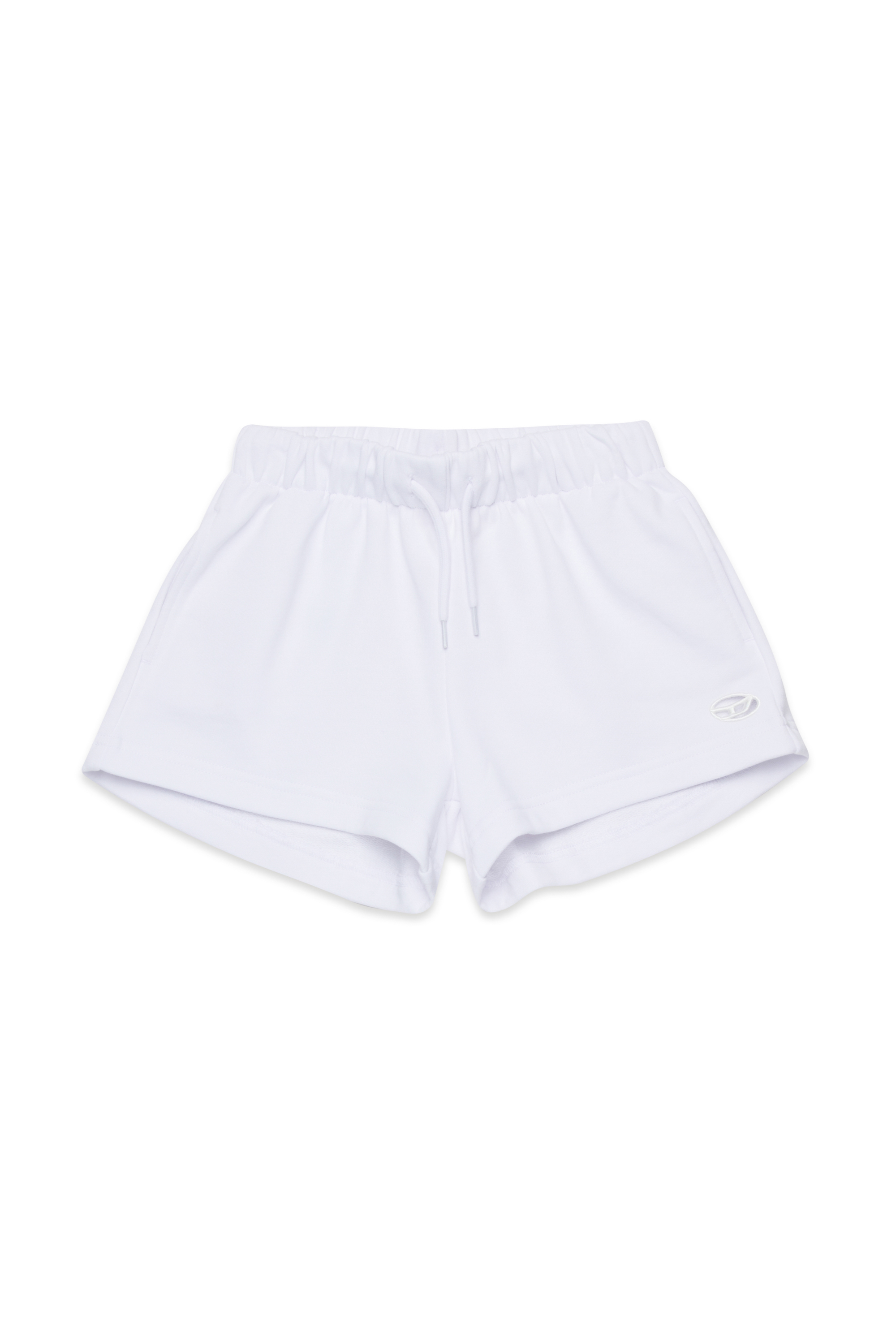 Diesel - PAGL, Short de survêtement avec cut-out à logo Oval D Femme in Blanc - 1