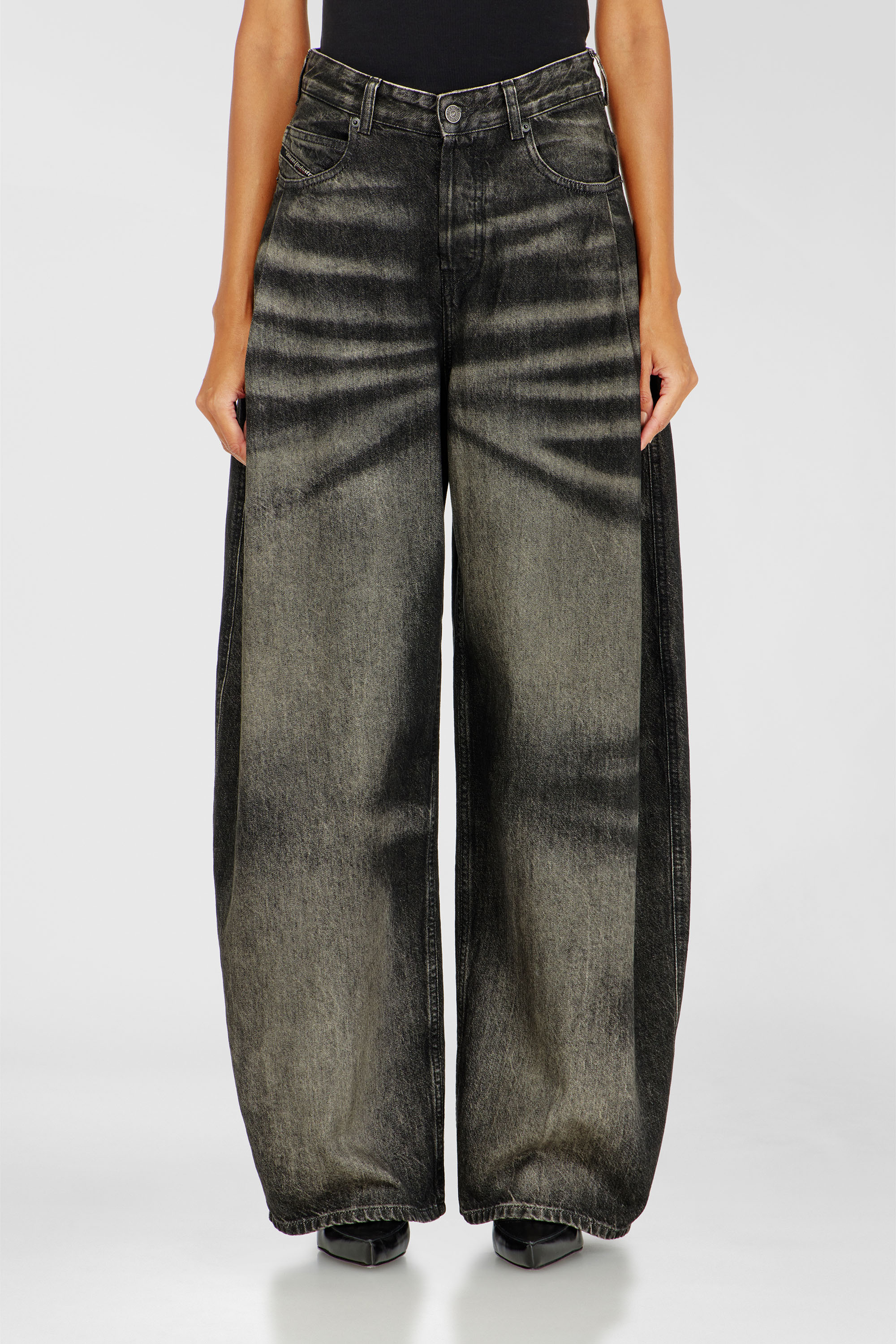 Diesel - Damen Relaxed Jeans 1987 D-Khelz 09R33, Schwarz/Dunkelgrau - 4