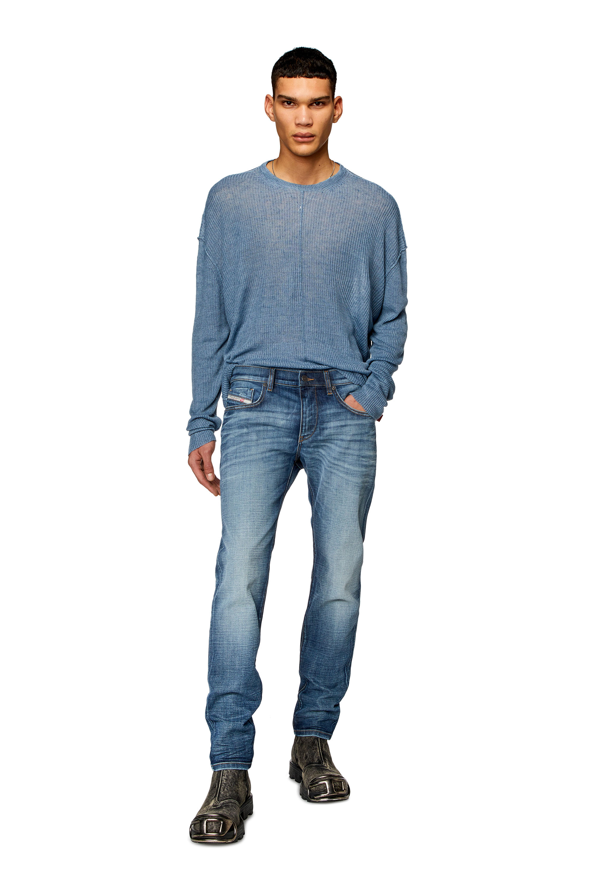 Diesel - Slim Jeans 2019 D-Strukt 0DQAE, Bleu moyen - Image 1