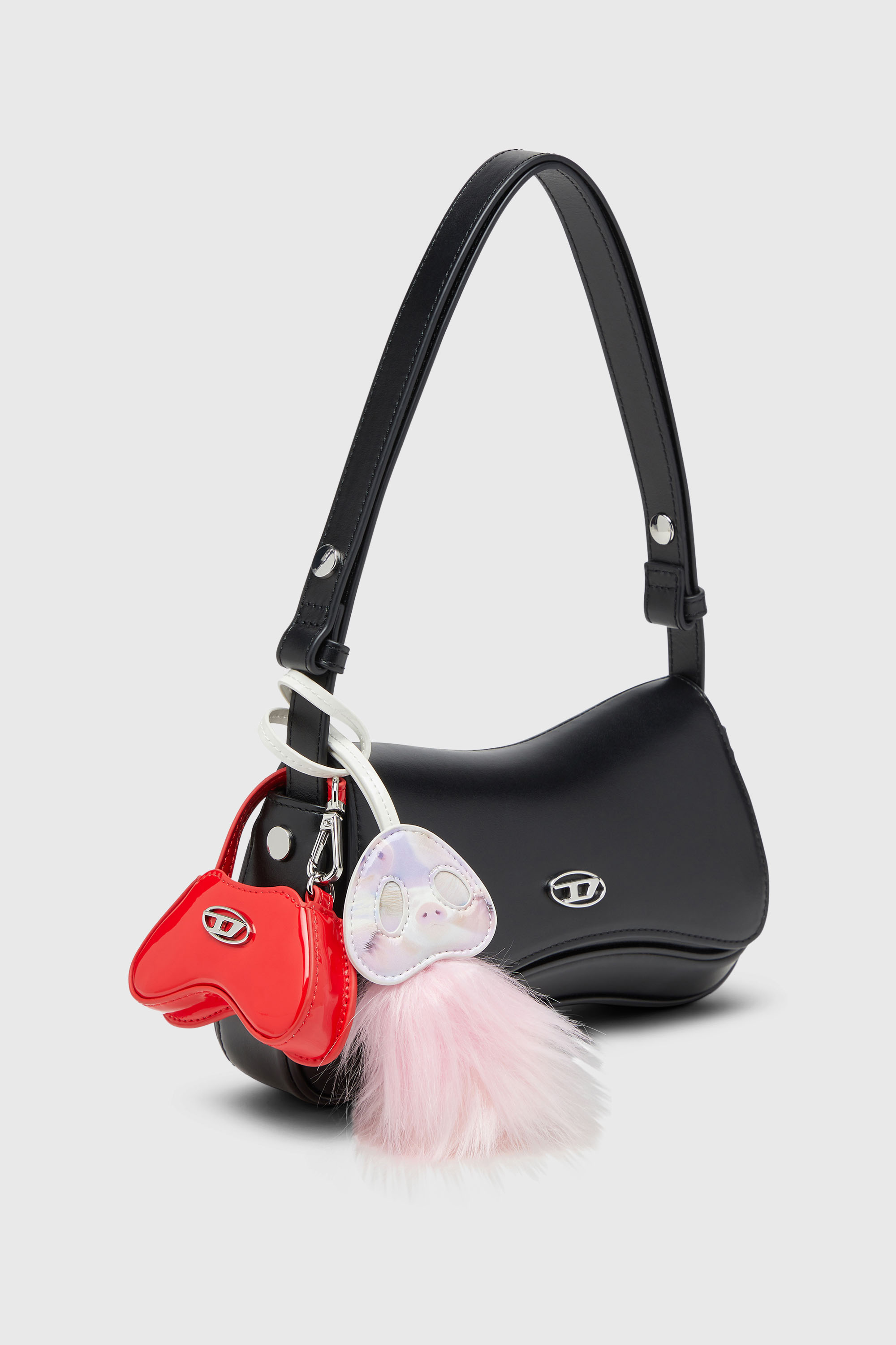 Diesel - PLAY CLUTCH, Play-Borsa a spalla in pelle semilucida Donna in Nero - 2
