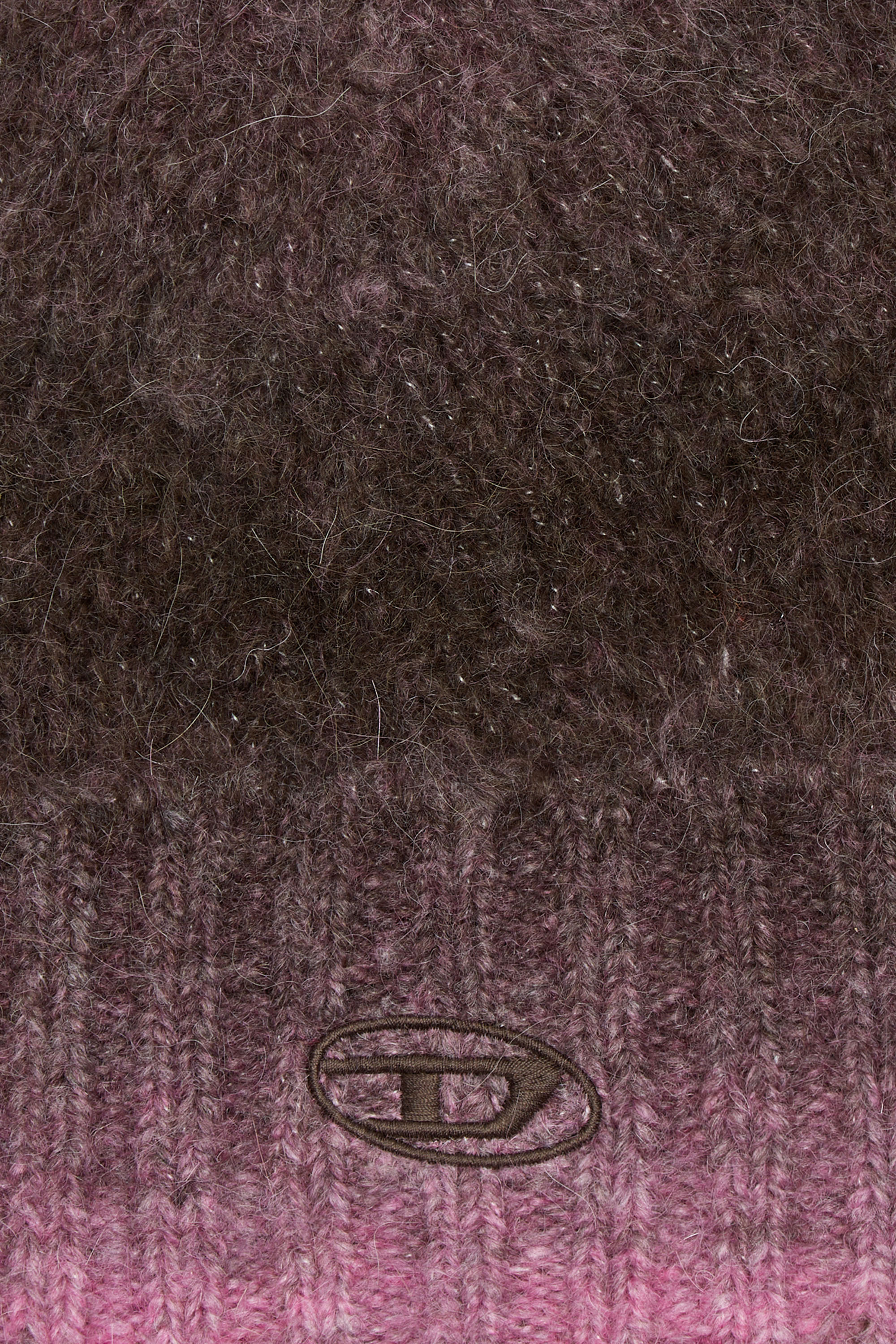 Diesel - K-PELO, Unisex Alpaca beanie with Oval D embroidery in Viola - Image 3