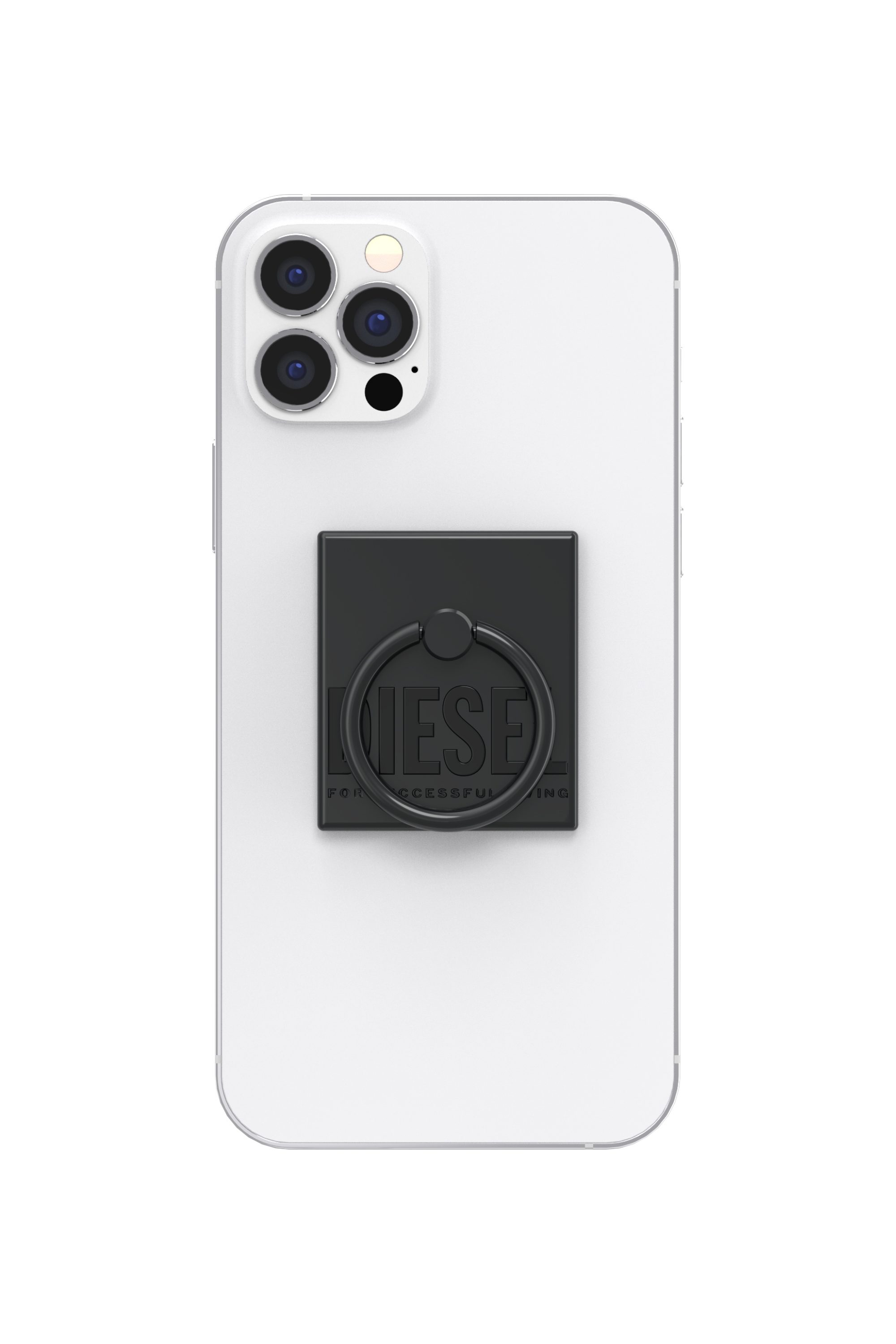 Diesel - 45840 RING STAND, Anello universale rettangolare per smartphone Unisex in Nero - 2
