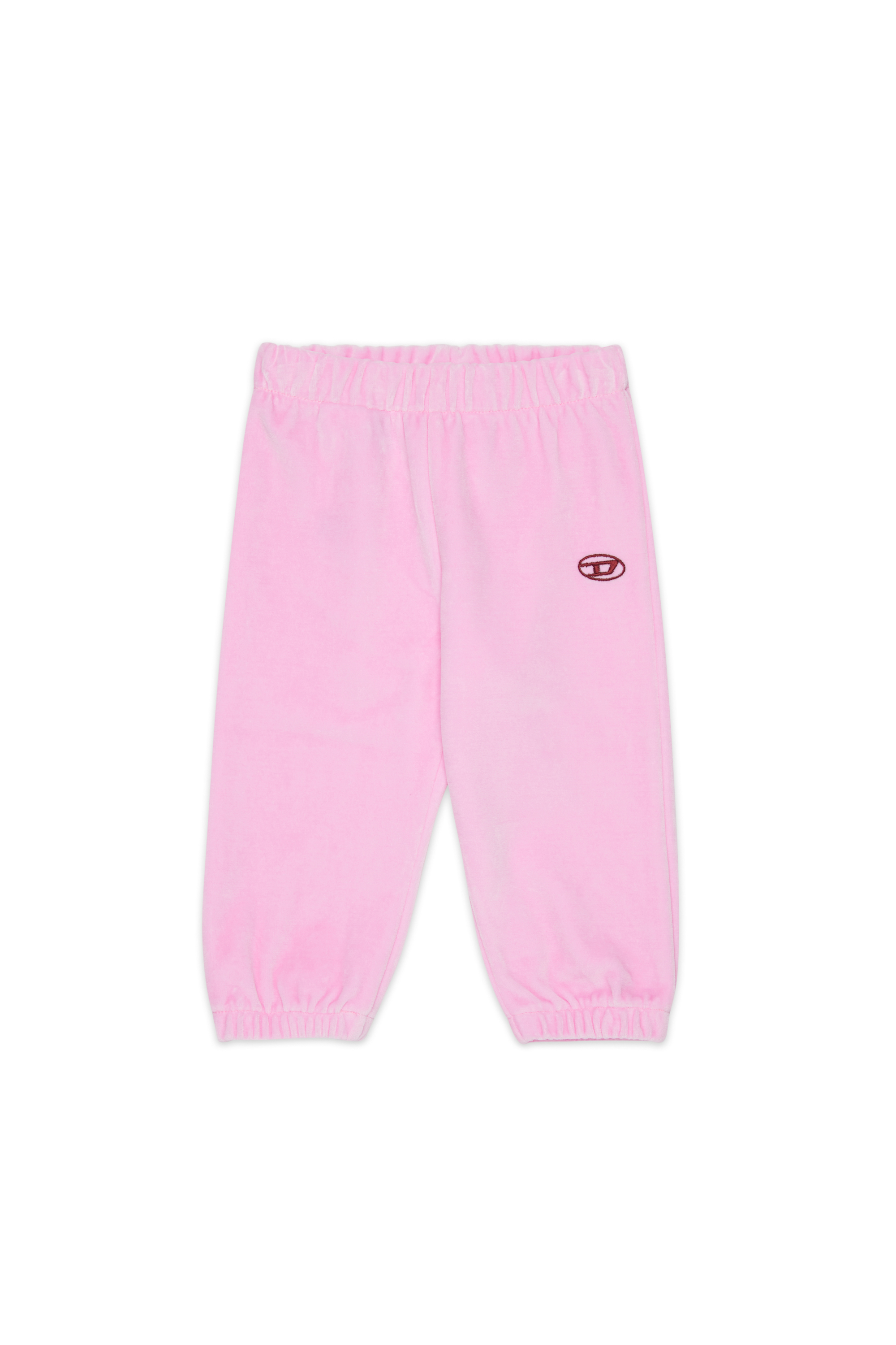 Diesel - PHENIB, Pantalon de surv&ecirc;tement en velours avec broderie Oval D Homme in Rose - 1