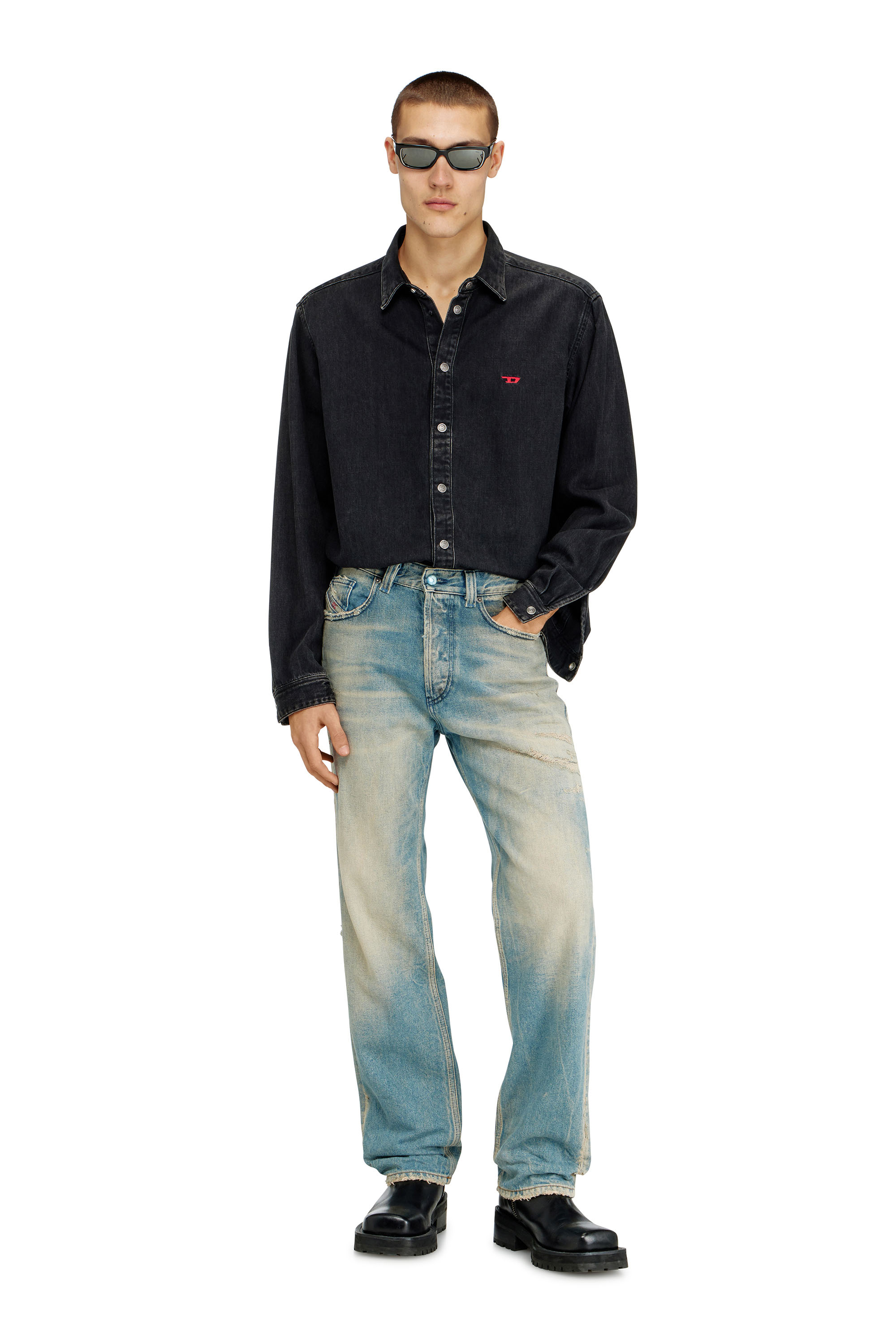 Diesel - Regular Jeans 2024 D-Macs 09N30 Homme, Bleu Clair - Image 2