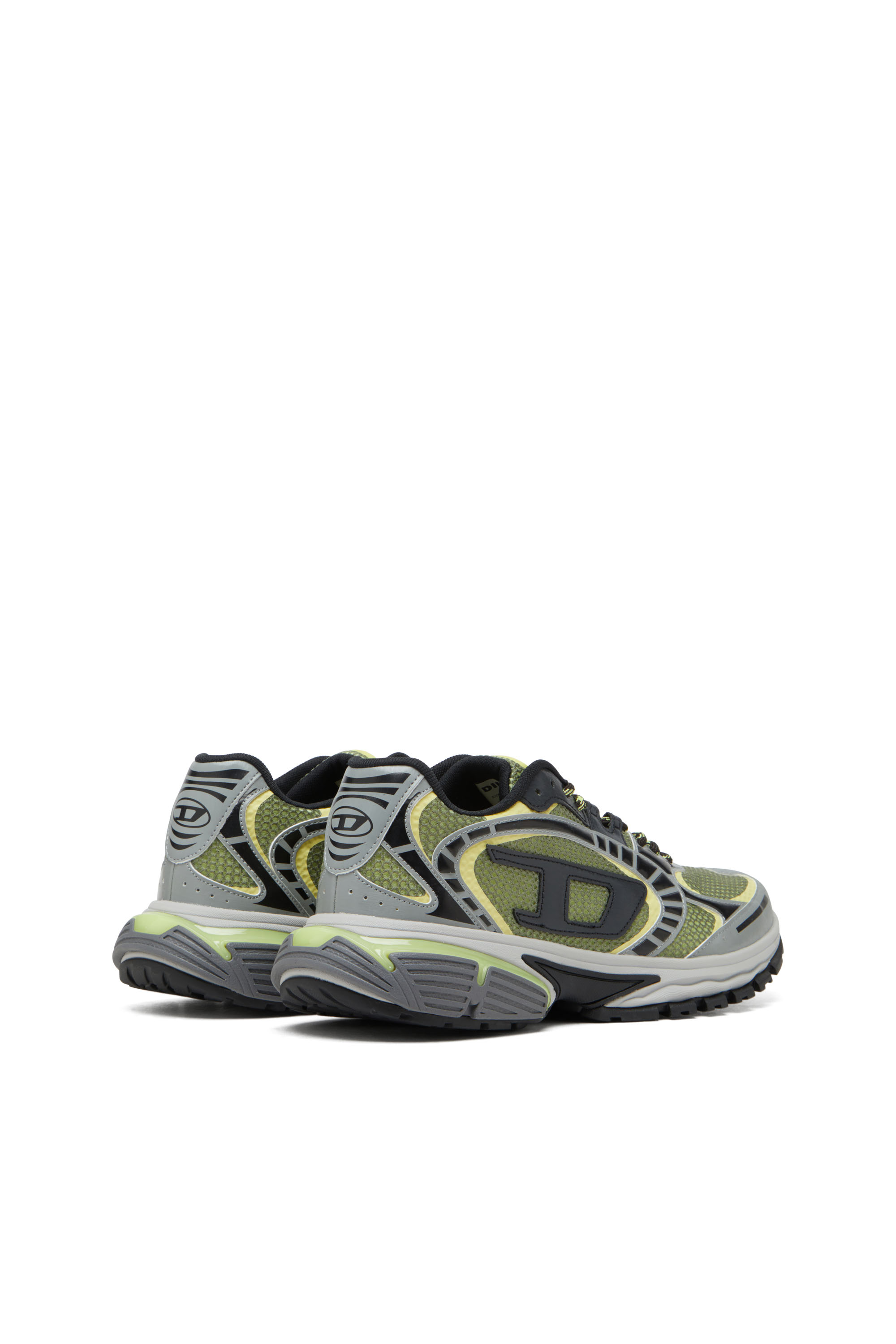 Diesel - S-PRO-V-DENSE LOW, Man's S-Pro-V-Dense-Mesh sneakers with Oval D logo in Grey/Green - 3