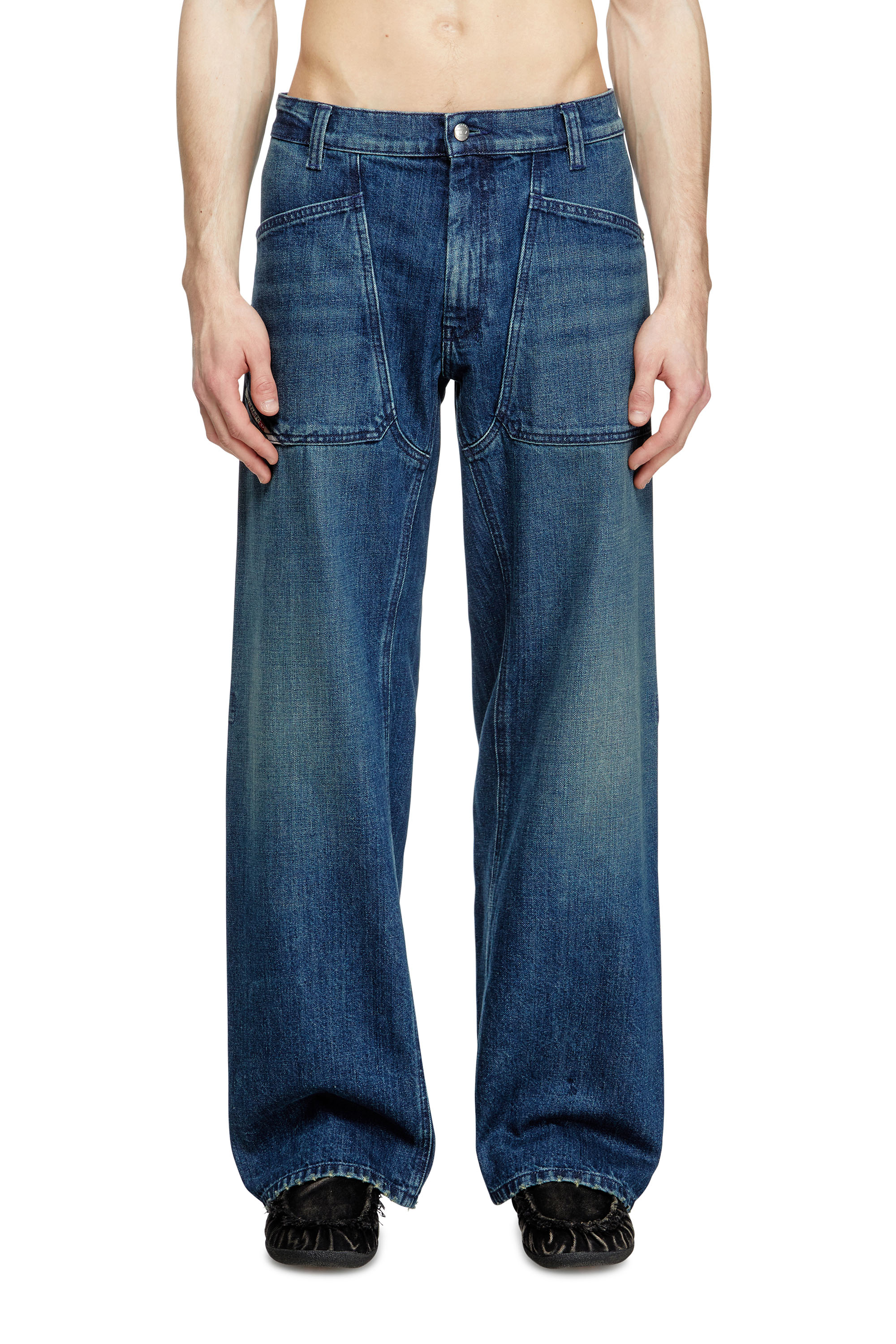 Diesel - Relaxed Jeans D-Zeta 0DBDS Homme, Bleu Foncé - Image 2